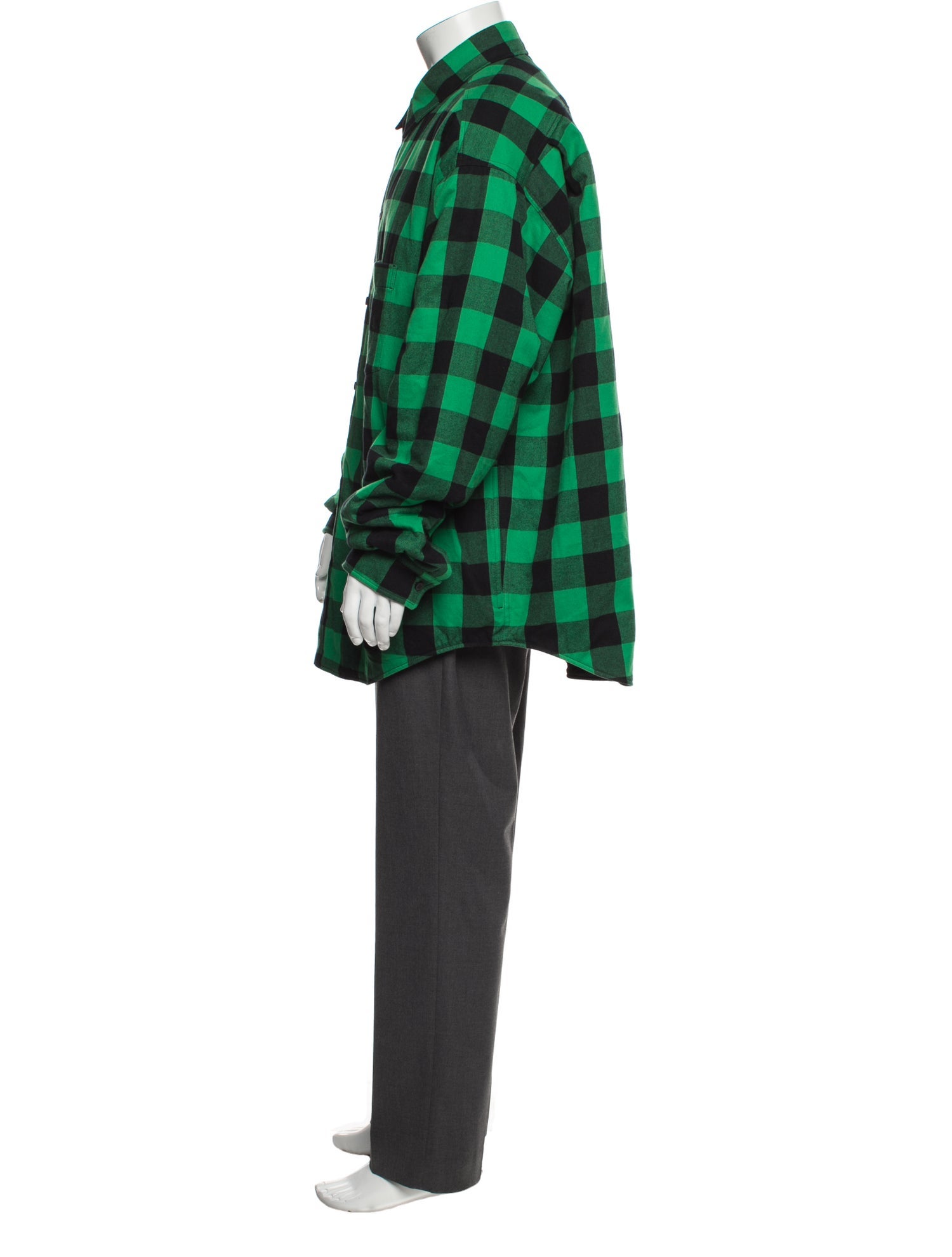 Balenciaga 2021 Plaid Print Overcoat