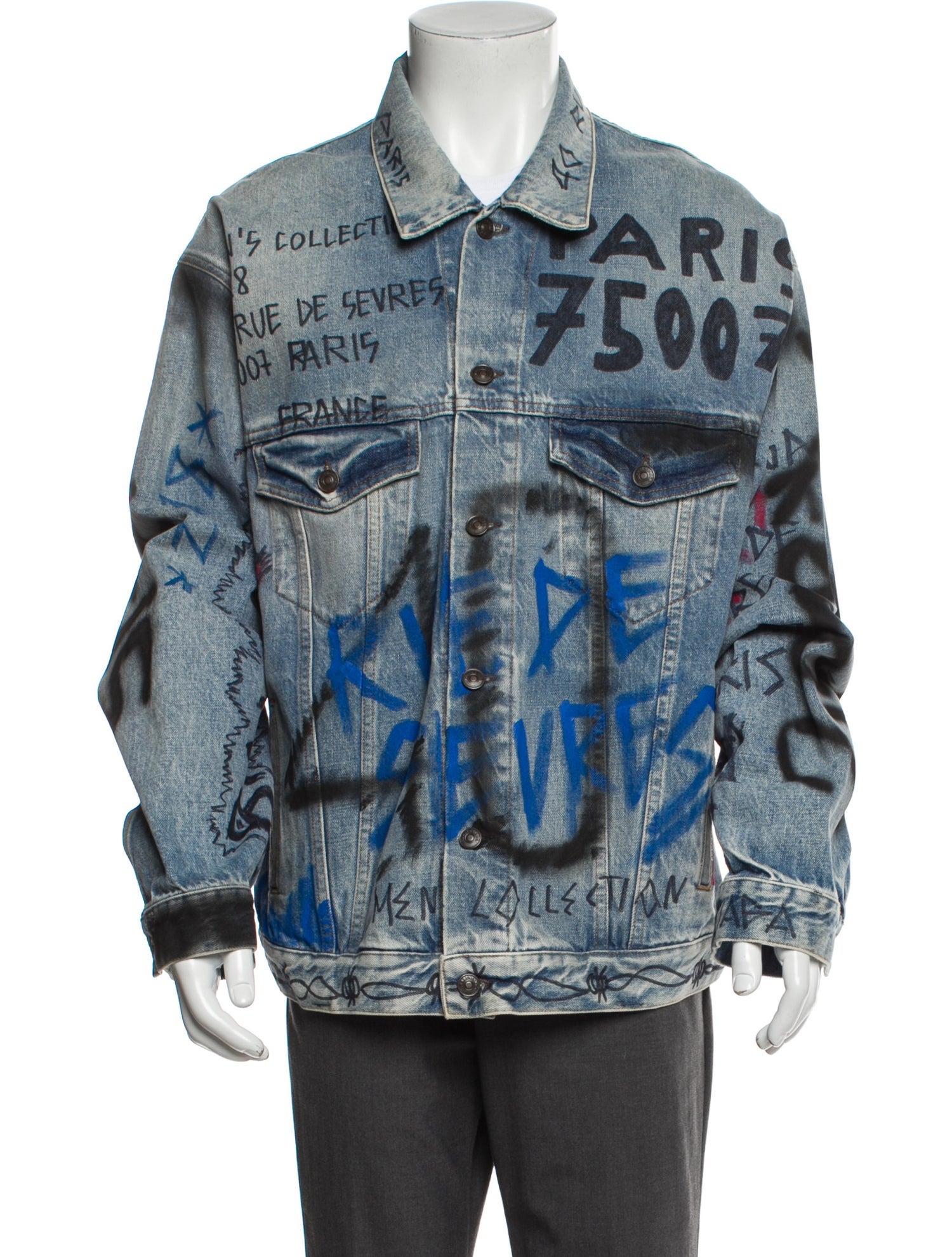 Balenciaga 2018 'Graffiti' Denim Jacket