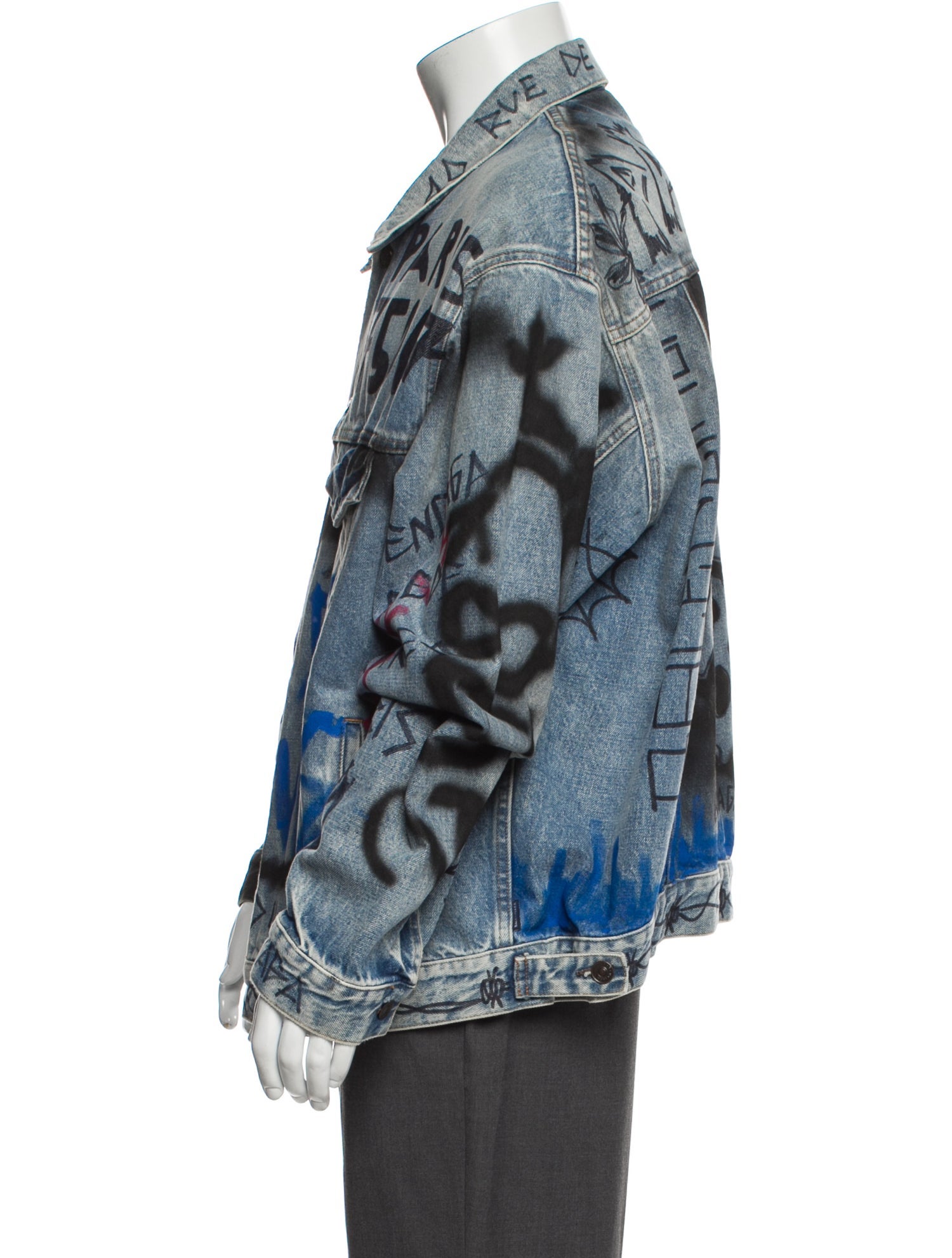 Balenciaga 2018 'Graffiti' Denim Jacket