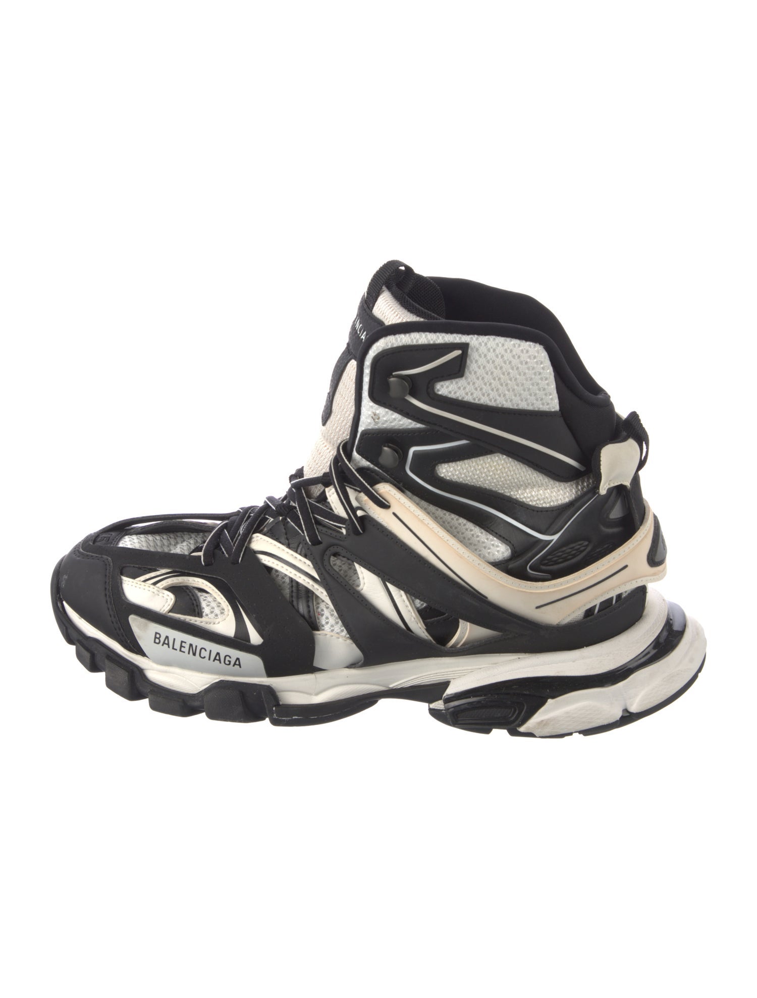 Balenciaga Leather Printed Hiking Boots