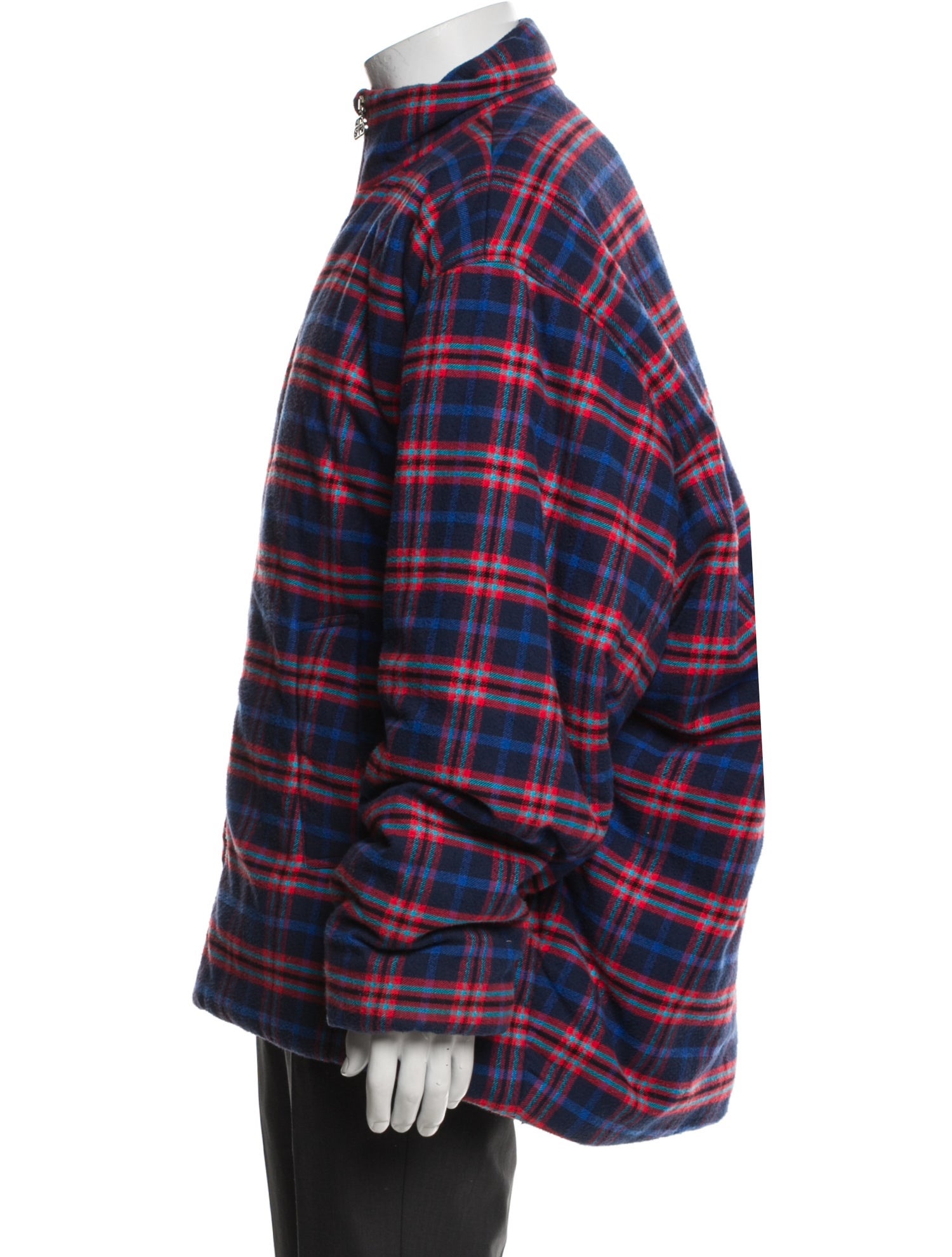 Balenciaga 2019 Plaid Print Parka