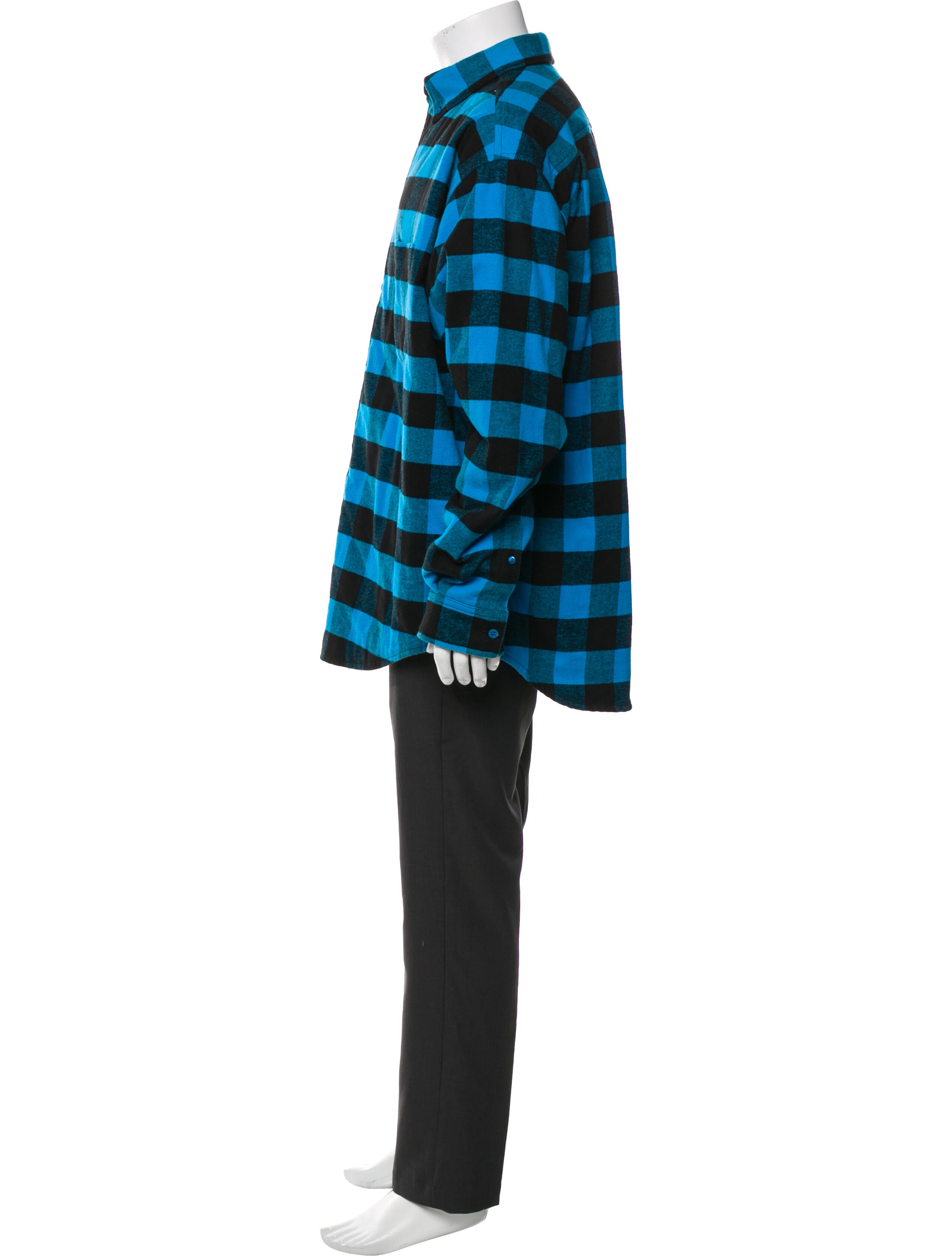 Balenciaga 2020 Plaid Print Poncho