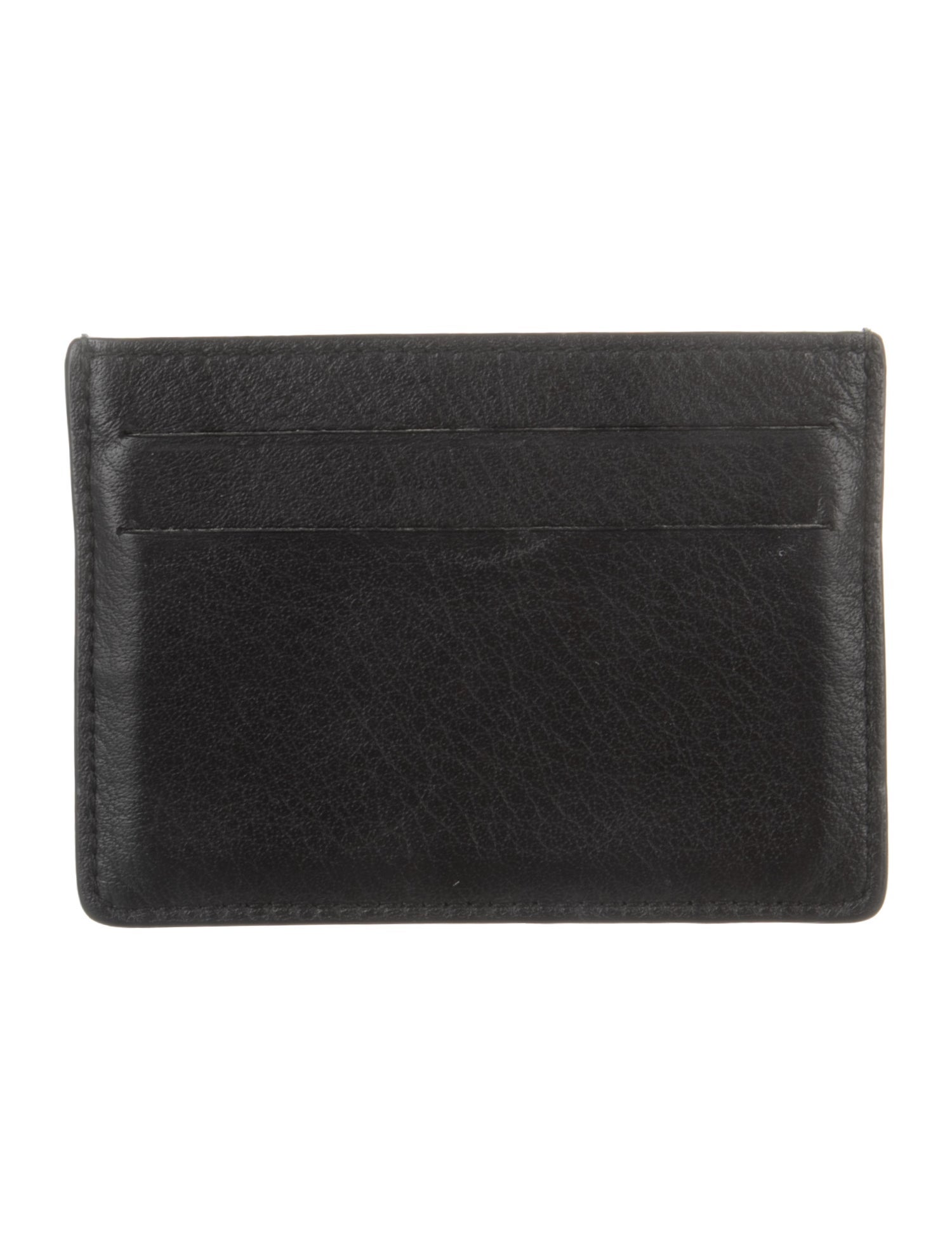 Balenciaga Signature Logo Leather Card Holder