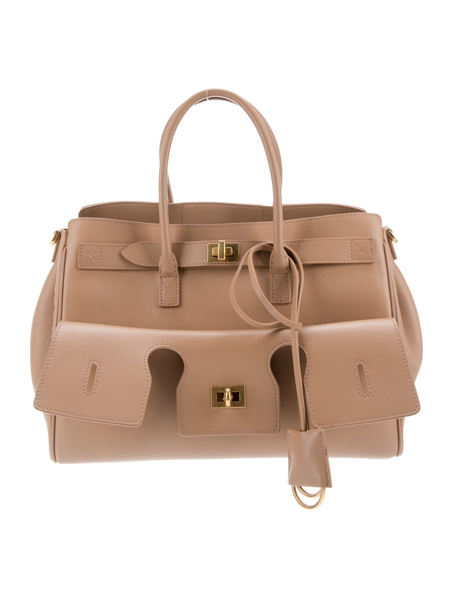 Balenciaga Leather Bel Air Tote Bag Medium