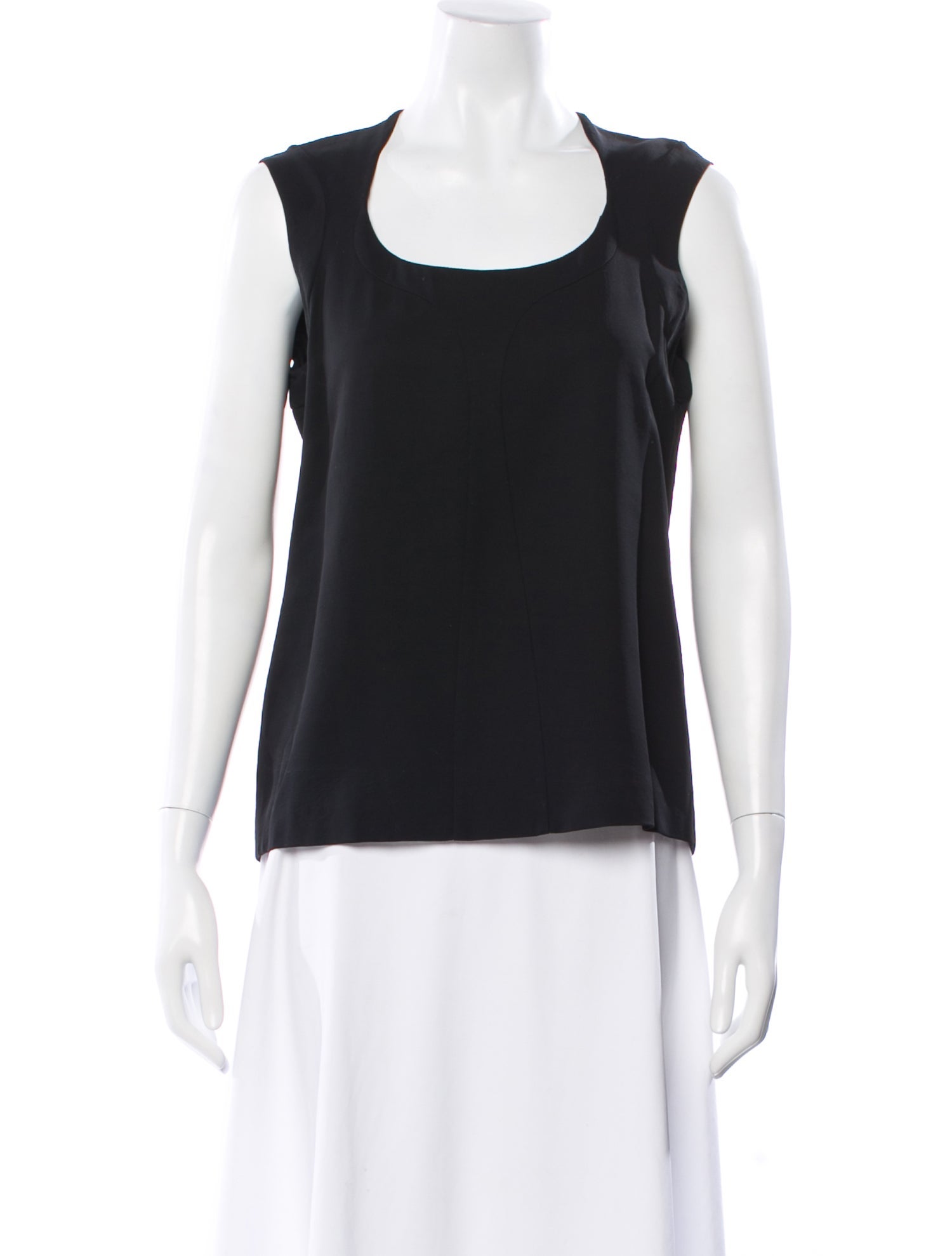 Balenciaga Square Neckline Sleeveless Top