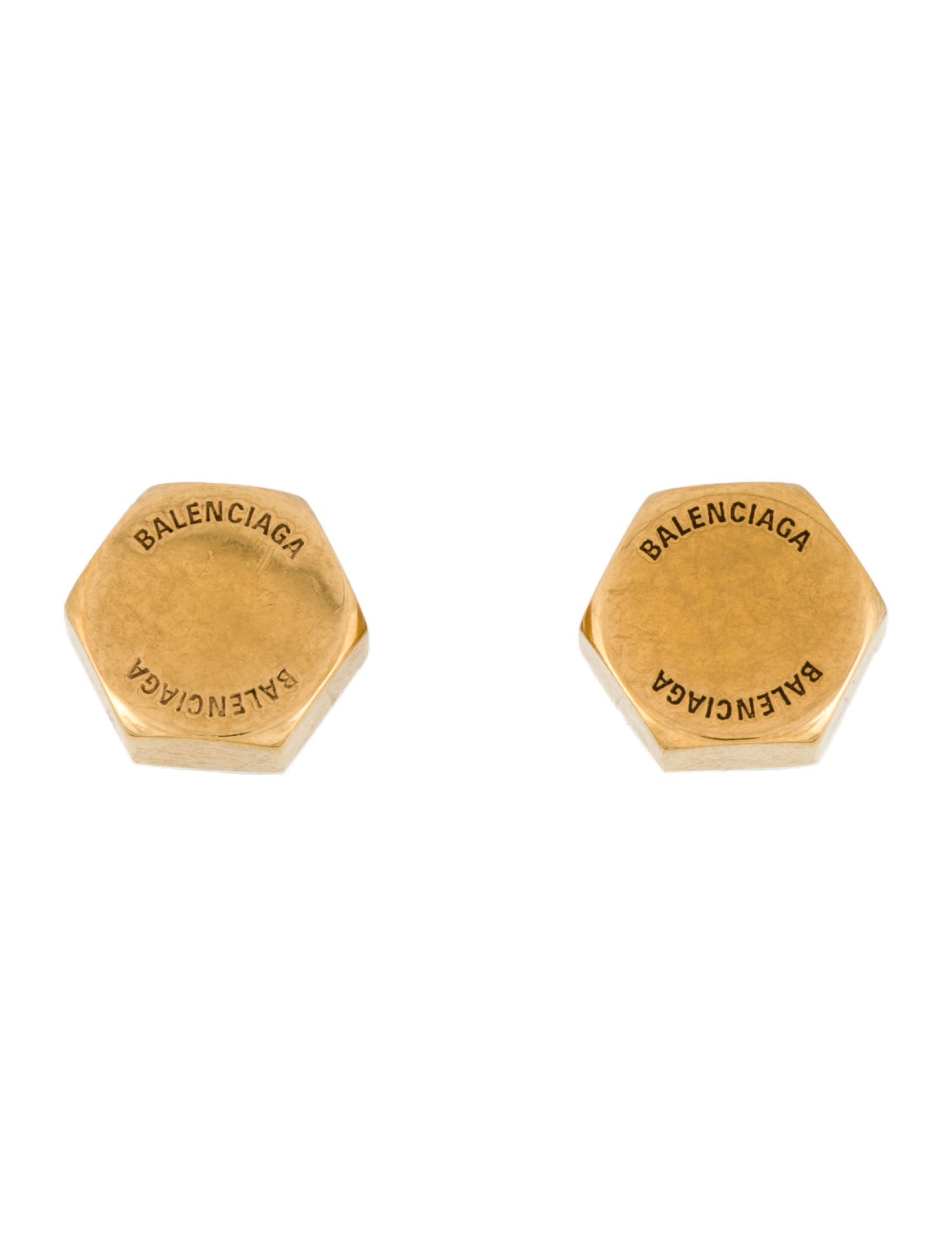 Balenciaga Garage Double Screw Stud Earrings