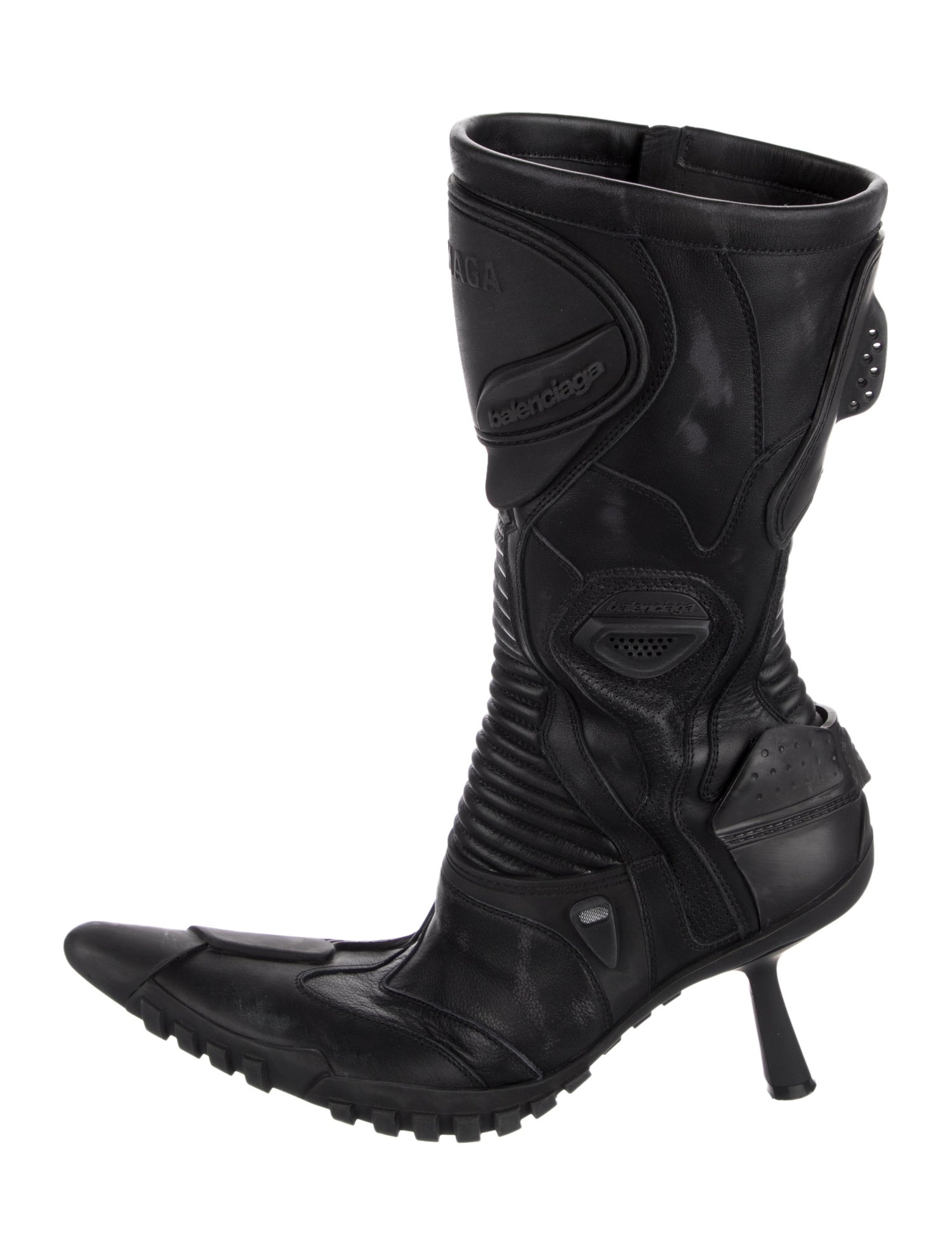 Balenciaga Leather Moto Boots