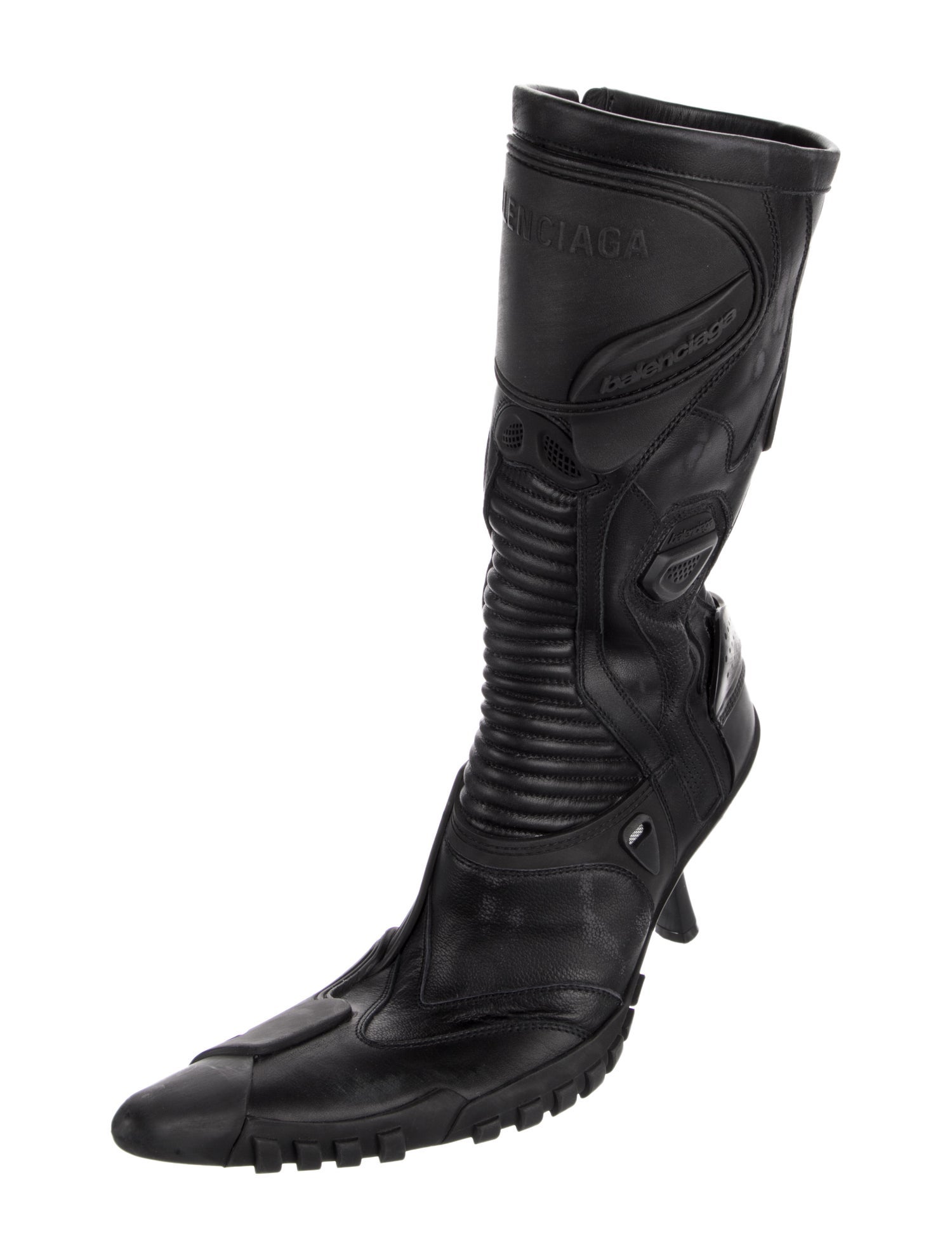Balenciaga Leather Moto Boots