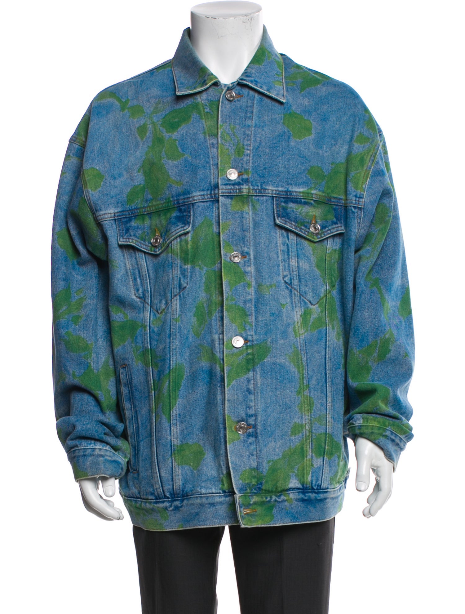 Balenciaga 2020 Tie-Dye Print Denim Jacket