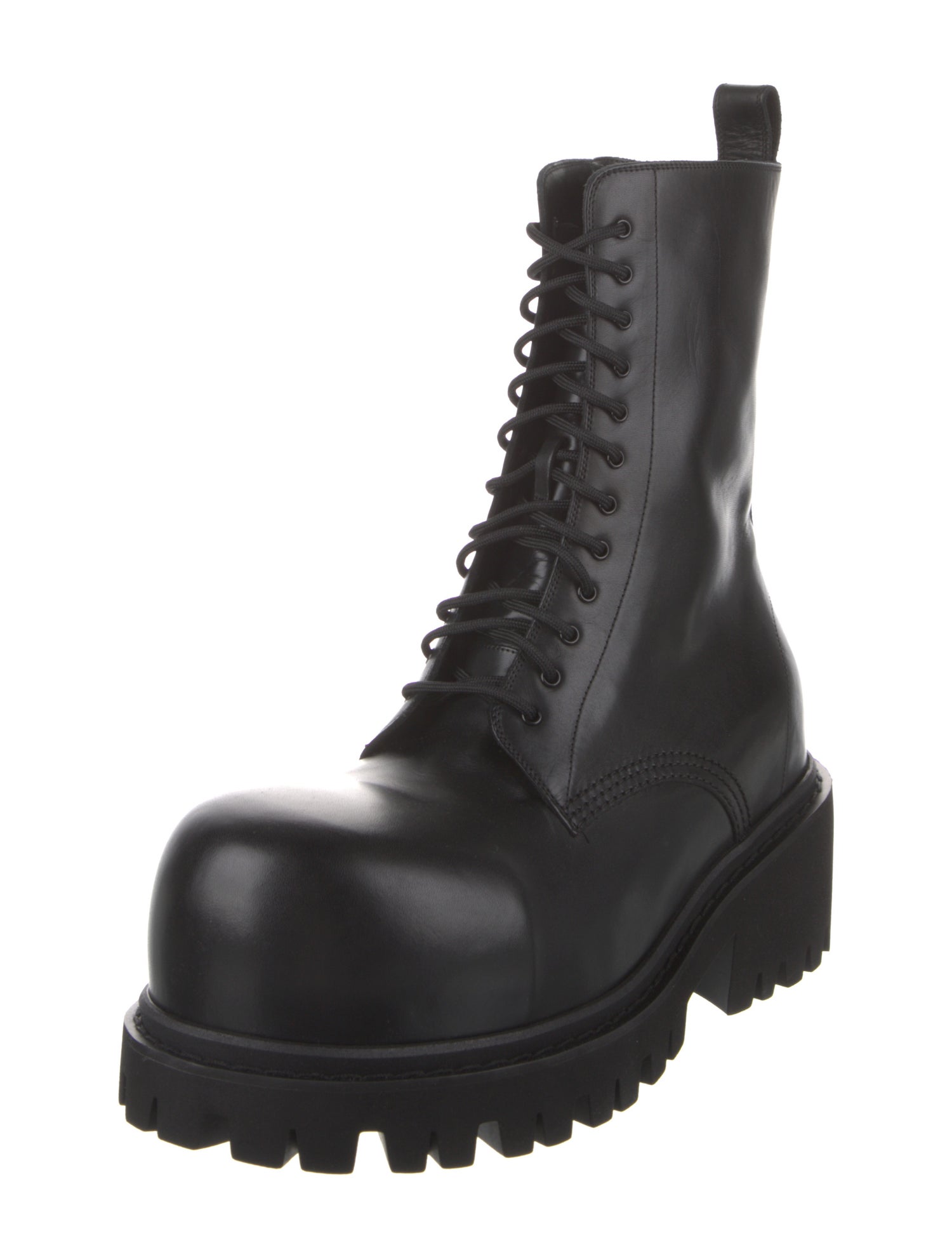 Balenciaga Leather Combat Boots