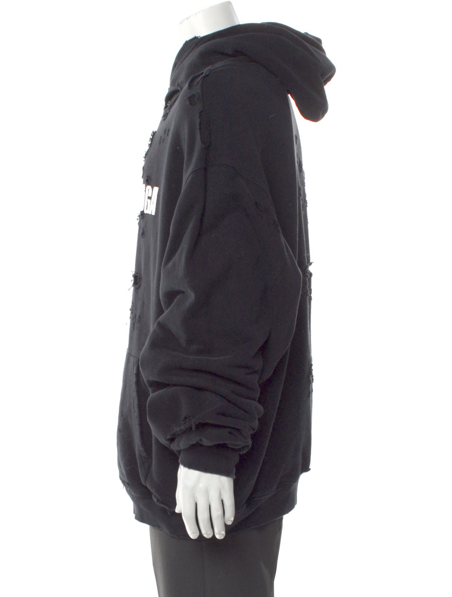 Balenciaga Graphic Print Mock Neck Hoodie