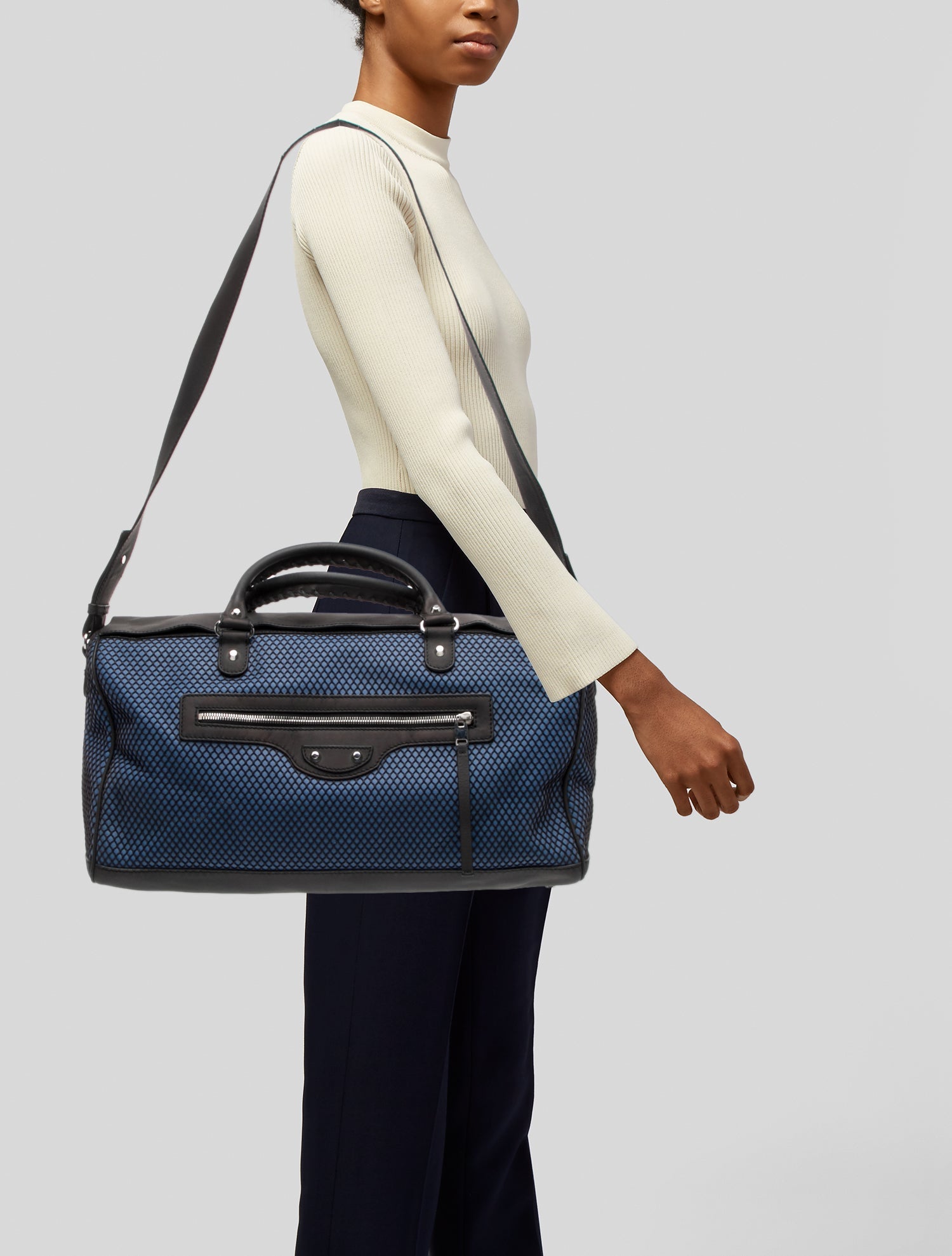 Balenciaga Leather Weekender Bag