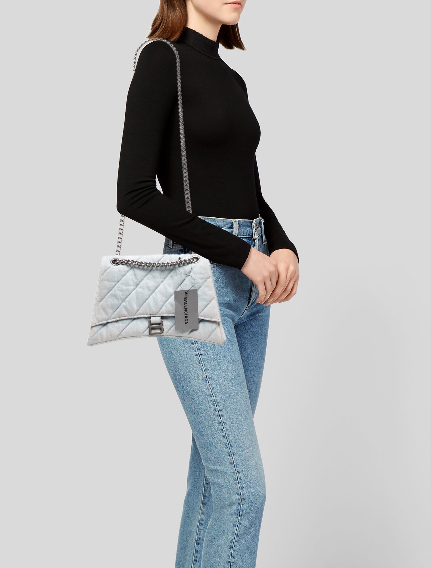 Balenciaga Denim Shoulder Bag w/ Tags