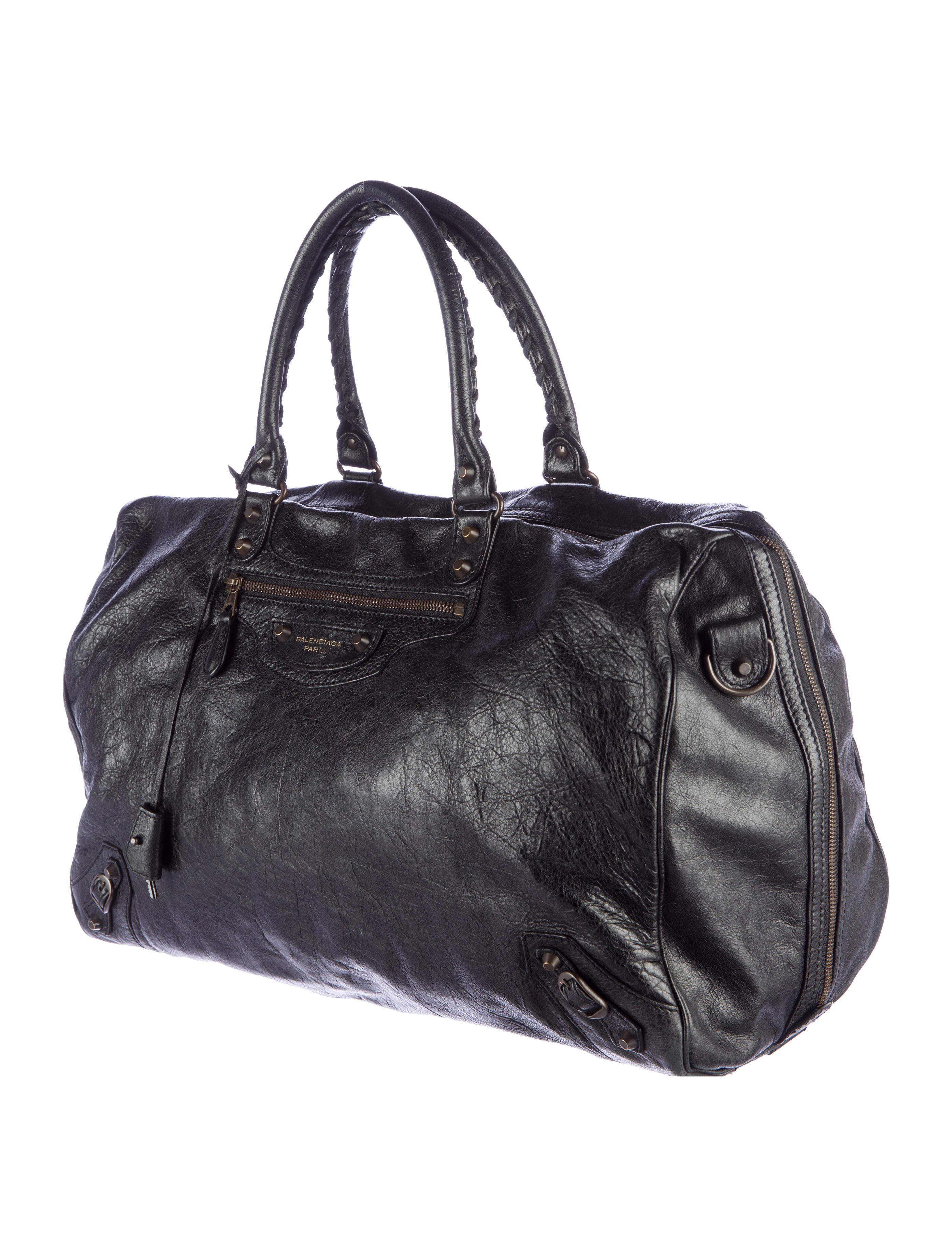 Balenciaga Motocross Boston Duffle Bag - Black Satchels, Bags
