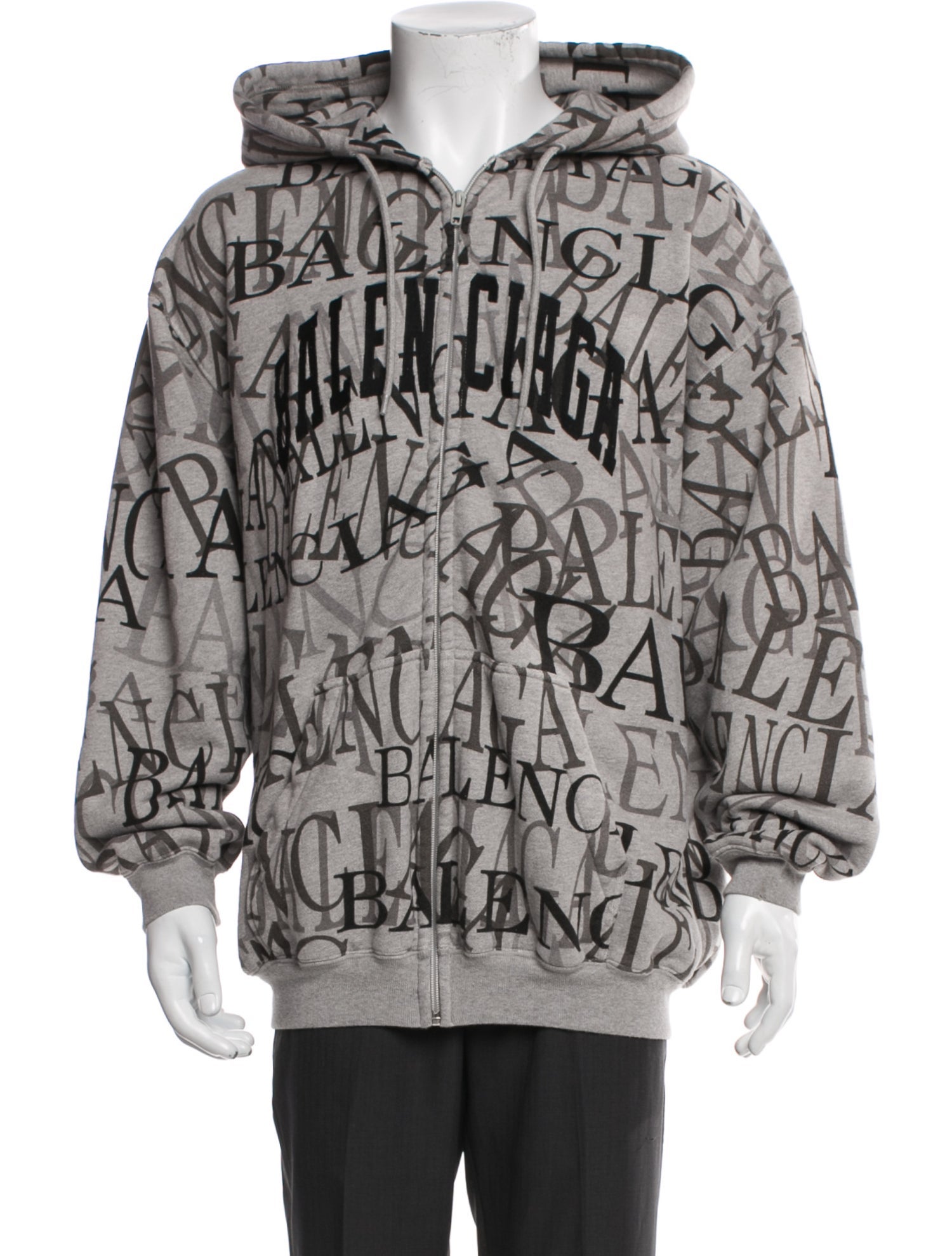 Balenciaga 2018 Signature Logo Hoodie