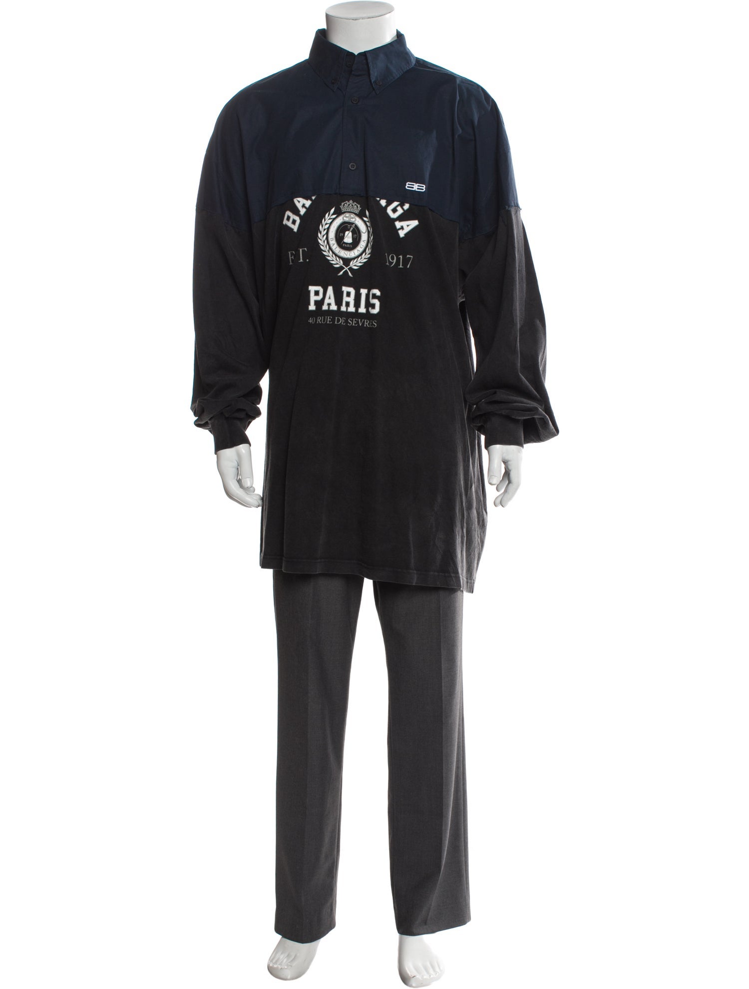 Balenciaga 2021 Graphic Print Polo Shirt