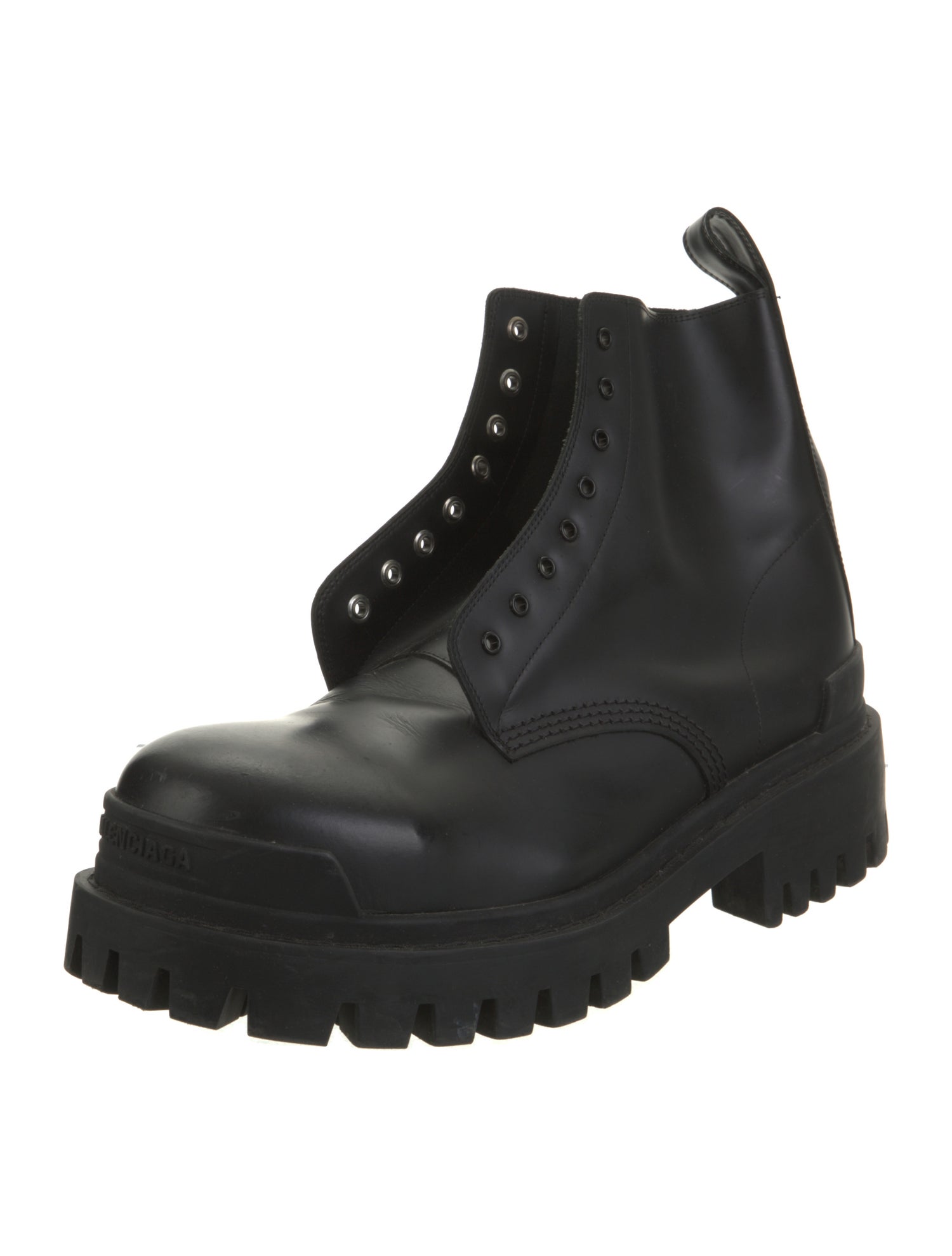Balenciaga Leather Combat Boots