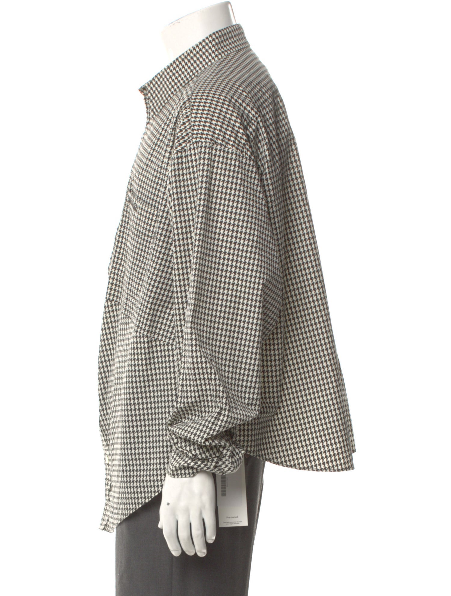 Balenciaga 2020 Houndstooth Print Shirt