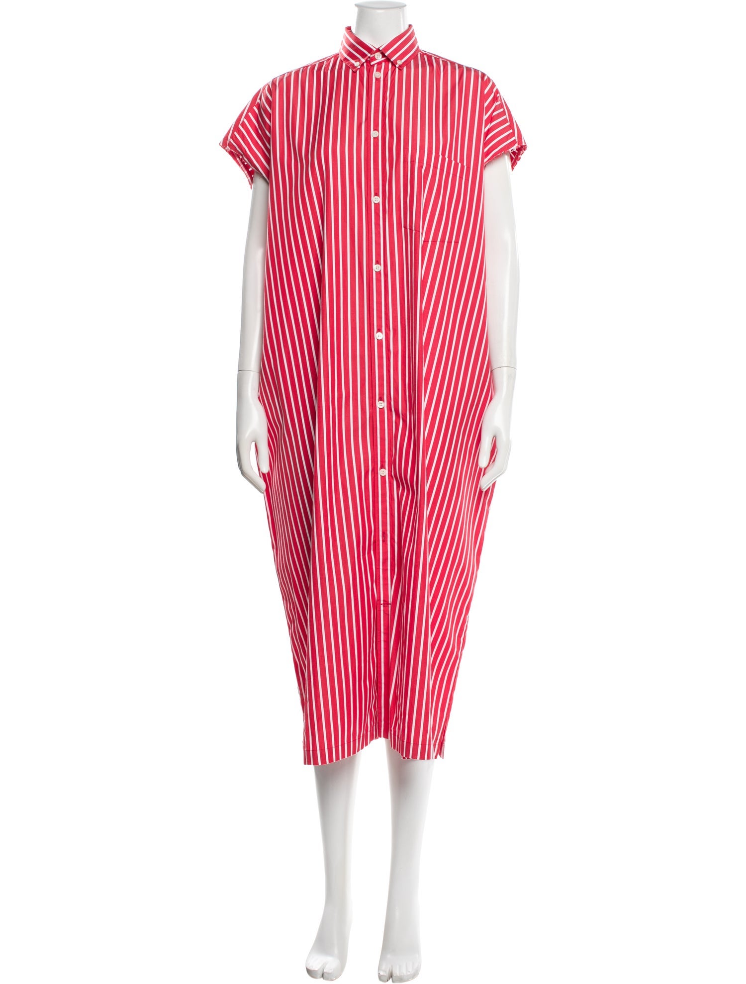 Balenciaga Striped Long Dress