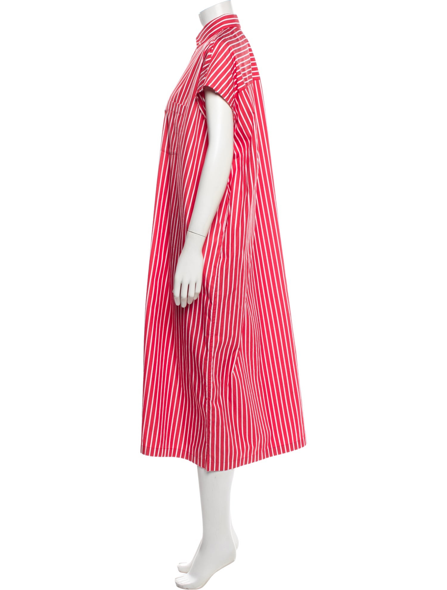 Balenciaga Striped Long Dress