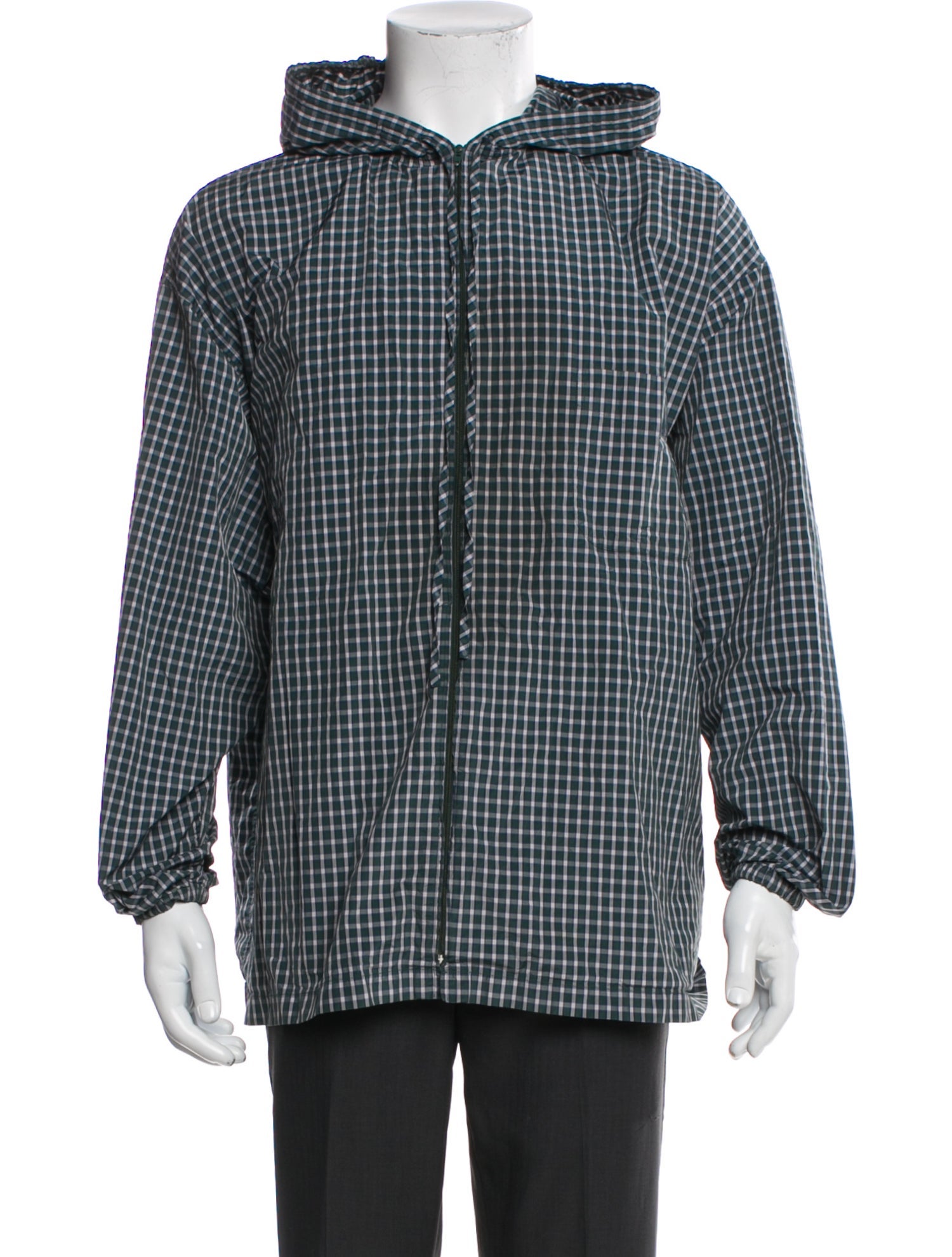 Balenciaga 2018 Plaid Print Parka