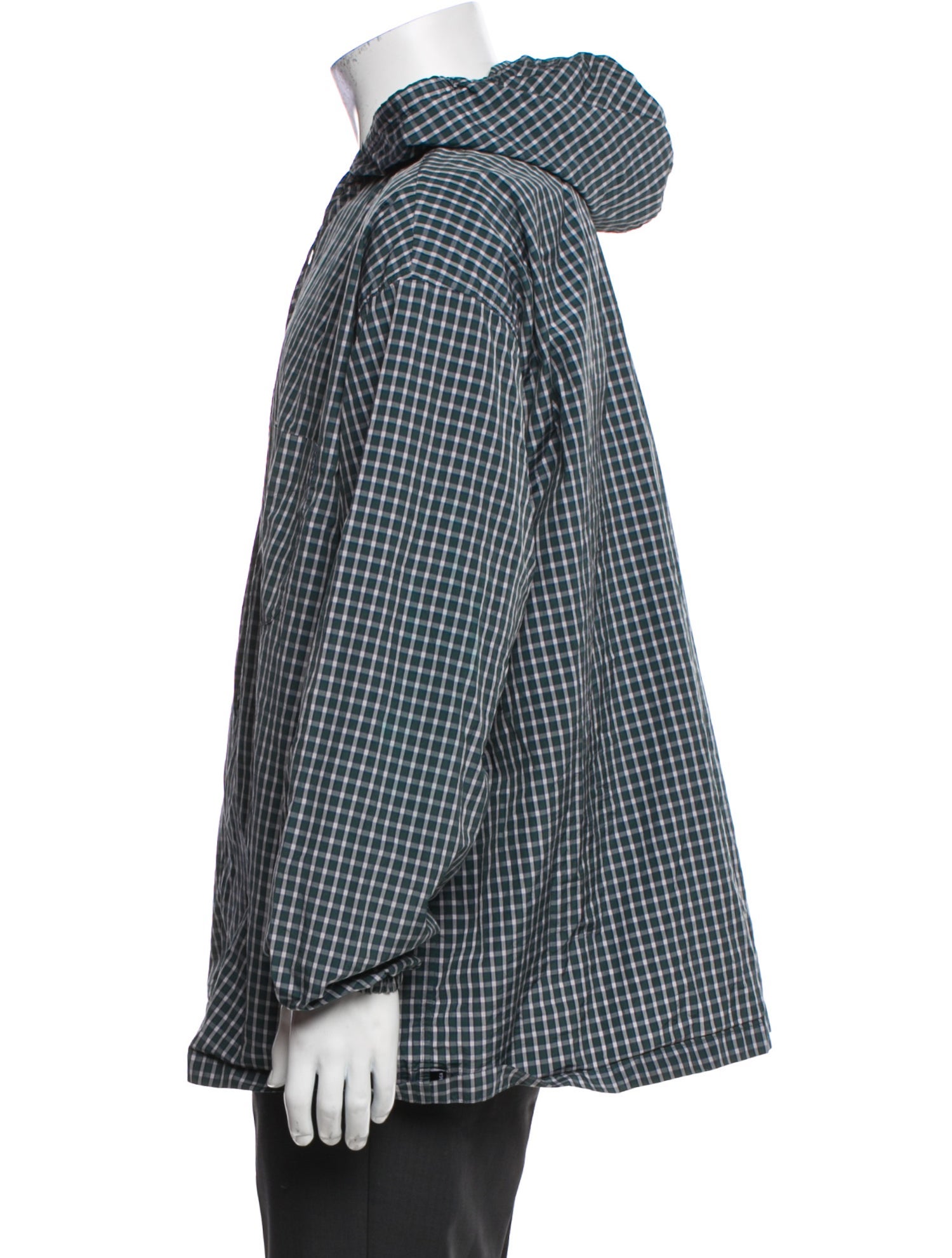 Balenciaga 2018 Plaid Print Parka