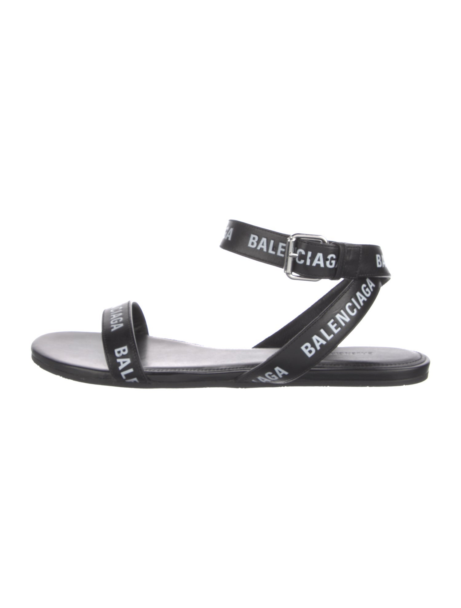 Balenciaga Leather Printed Sandals