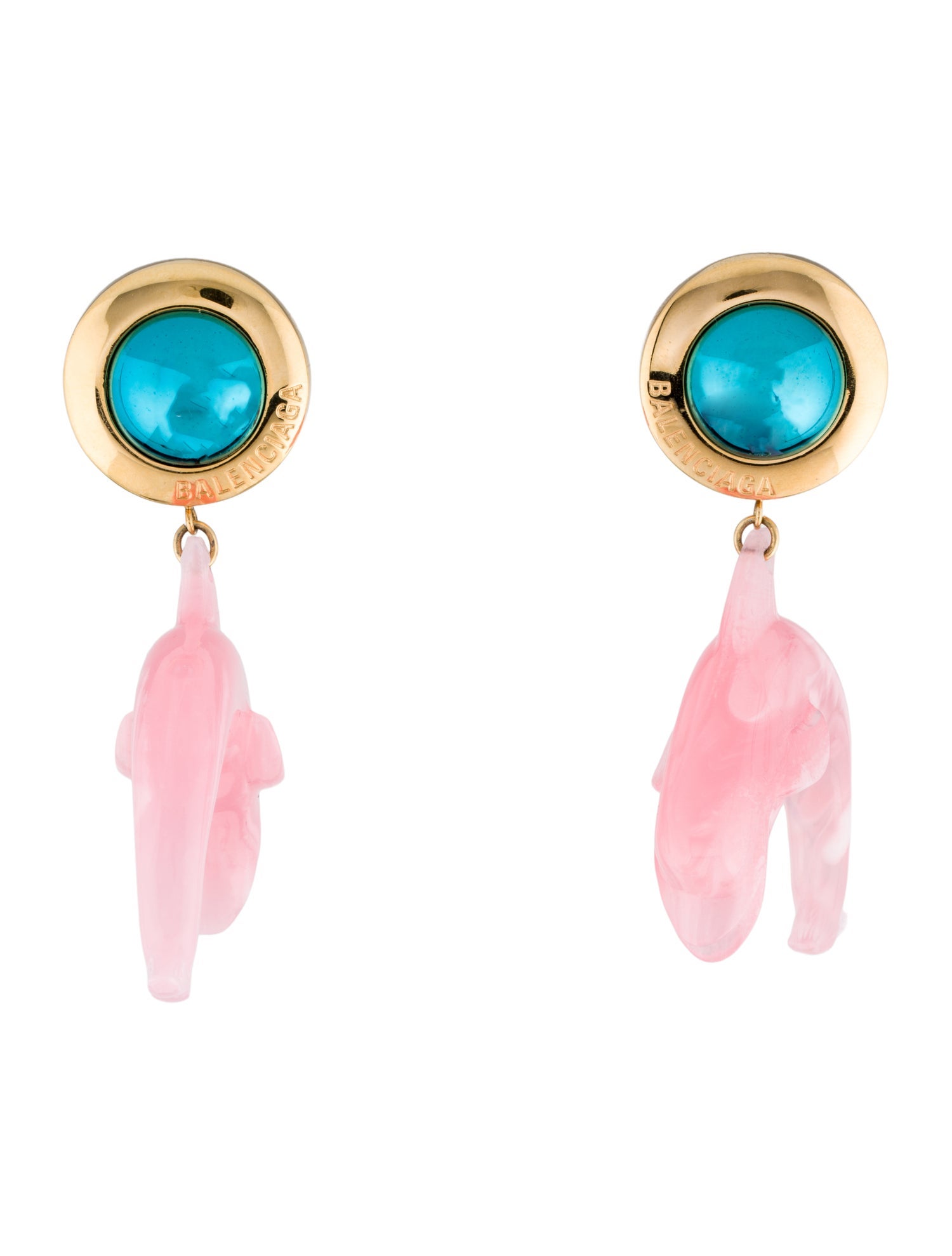 Balenciaga Mermaid Dolphin Drop Earrings