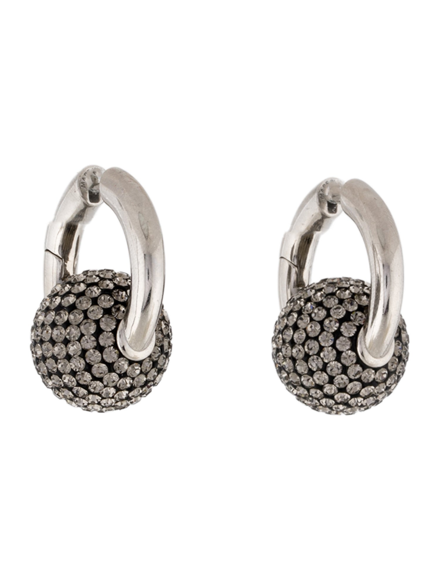 Balenciaga Crystal Quantum Hoop Earrings
