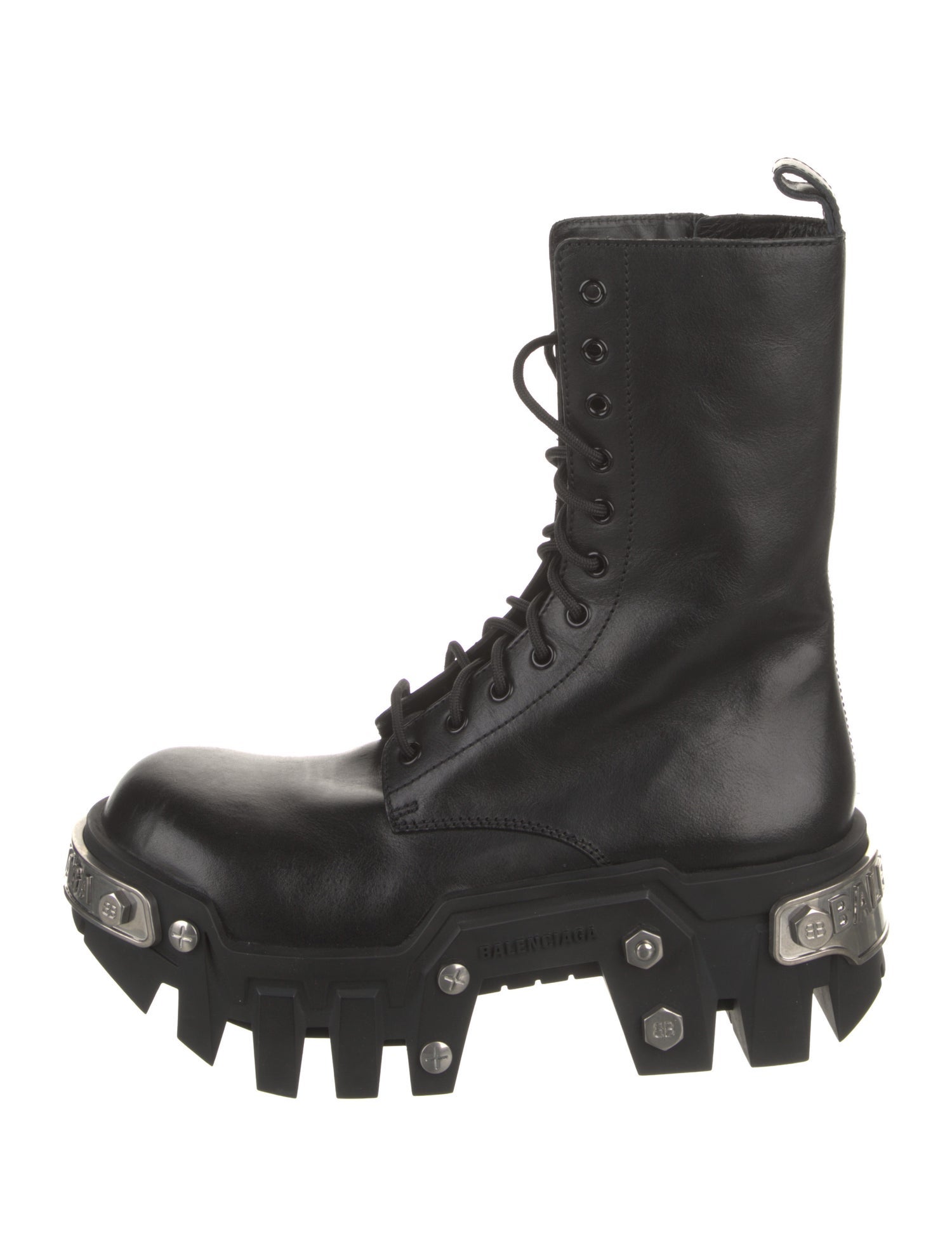 Balenciaga Leather Combat Boots