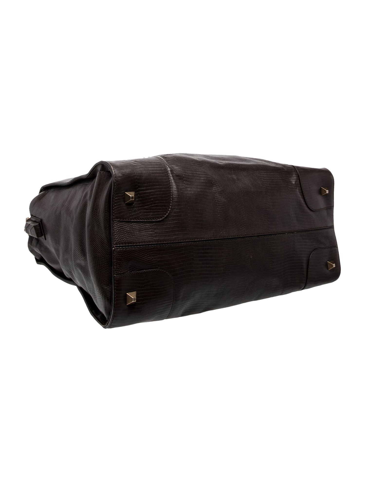 Balenciaga Embossed Leather Motocross Weekender - Brown Weekenders