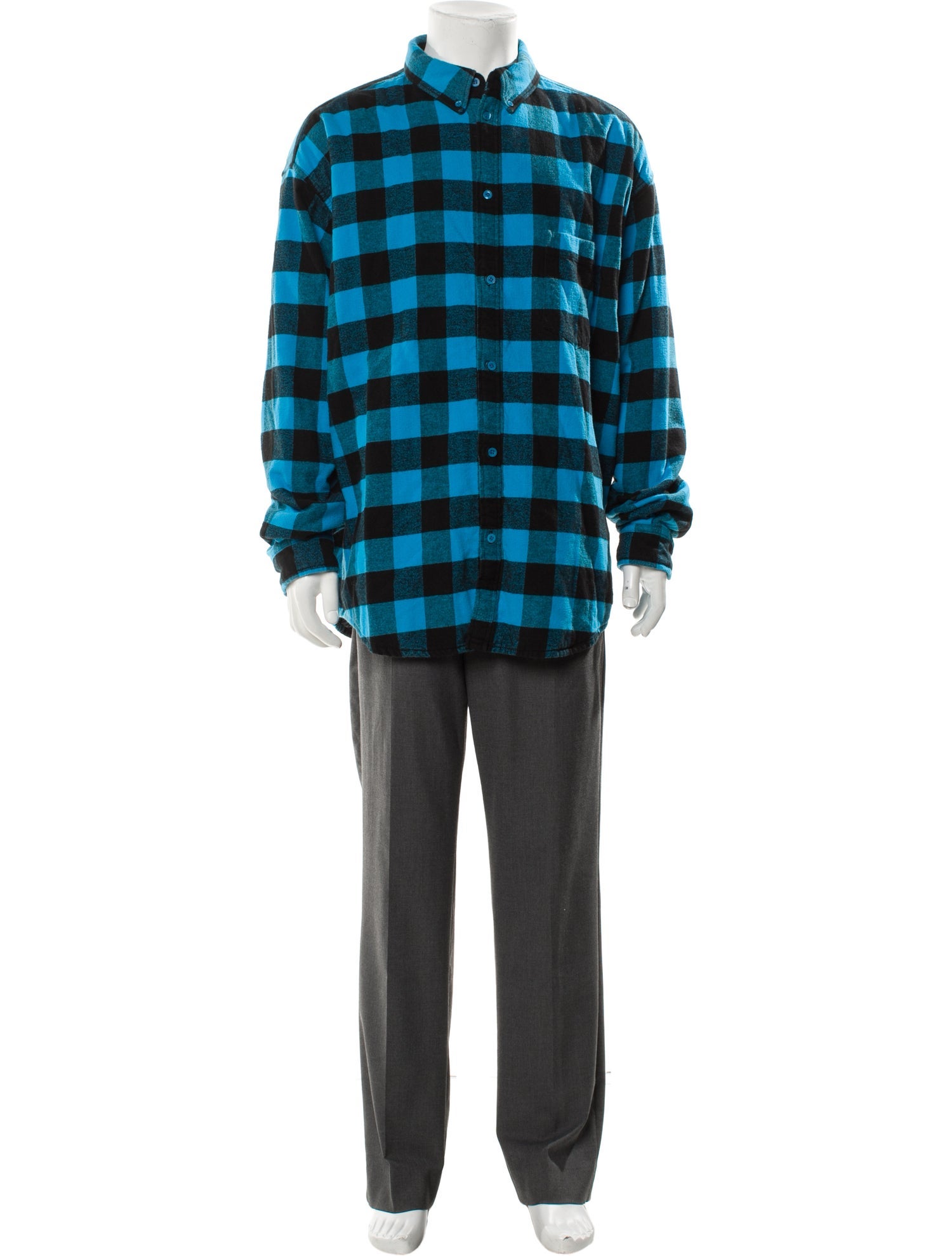 Balenciaga 2020 Plaid Print Jacket