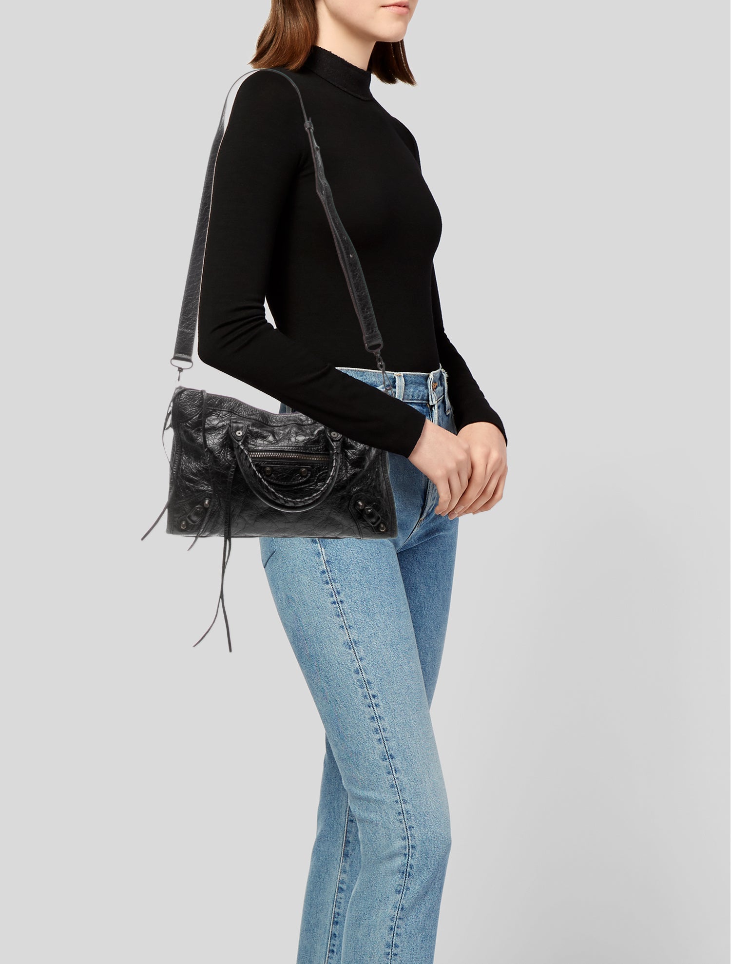 Balenciaga Classic City ショルダー バッグ Balenciaga Leather Motocross Classic City - Grey Shoulder Bags