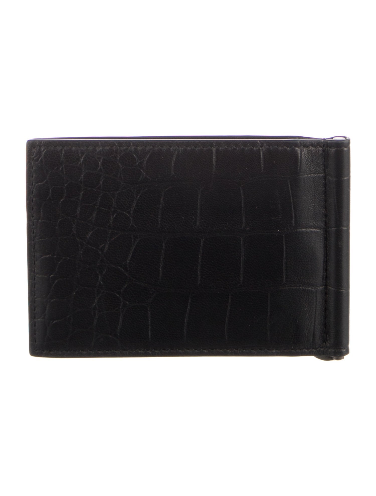 Balenciaga 2020 Croc B. Bill Clip Square Wallet Compact Wallet
