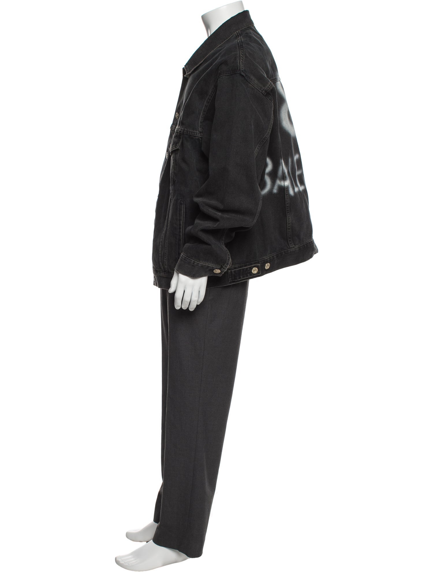 Balenciaga 2021 'Graffiti Logo' Trucker Jacket