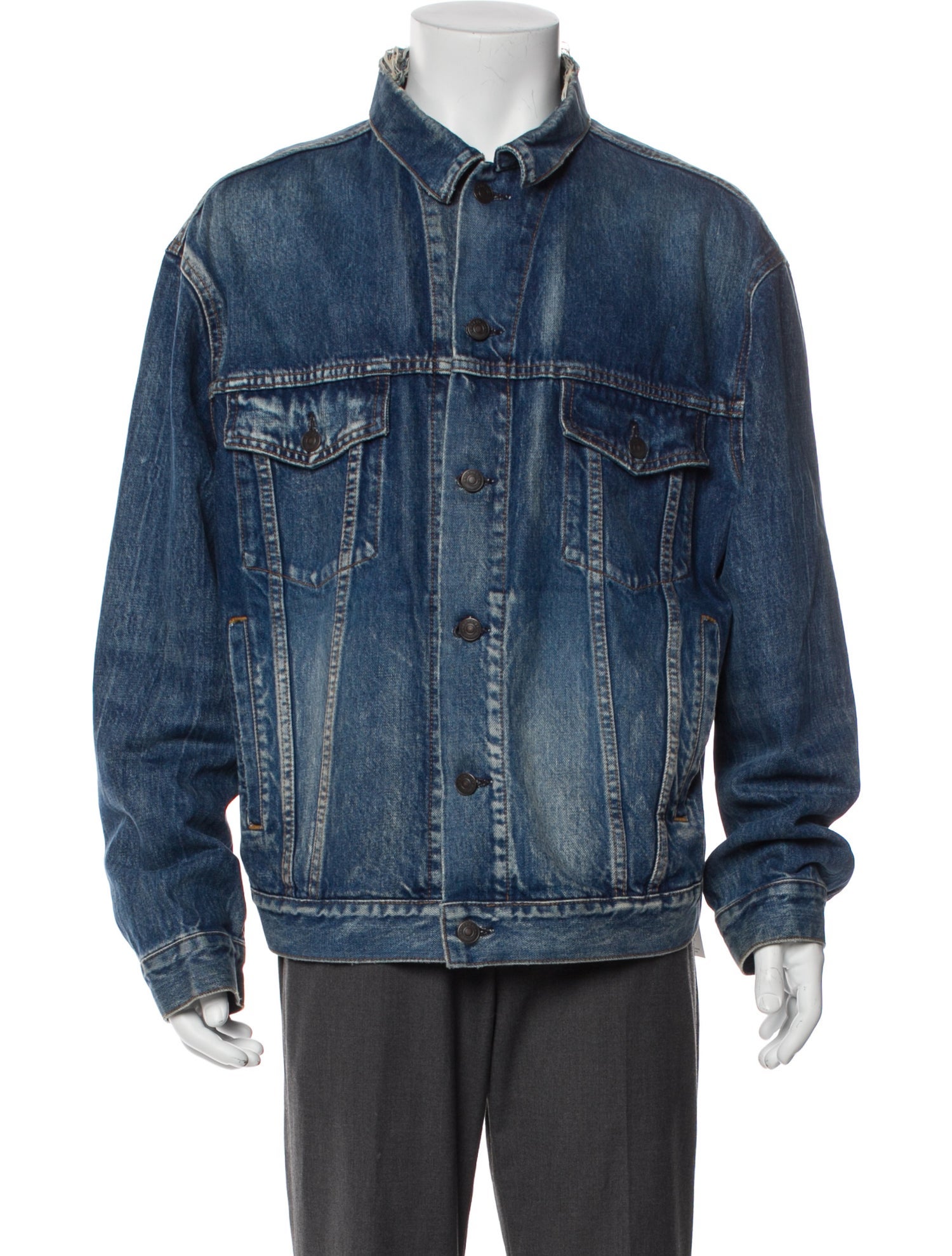 Balenciaga 2017 Signature Logo Denim Jacket