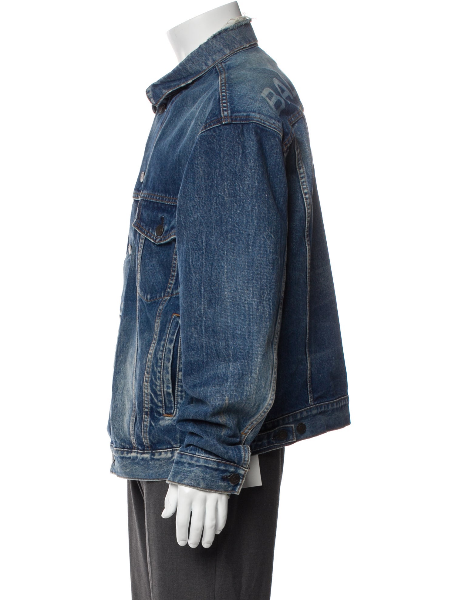 Balenciaga 2017 Signature Logo Denim Jacket