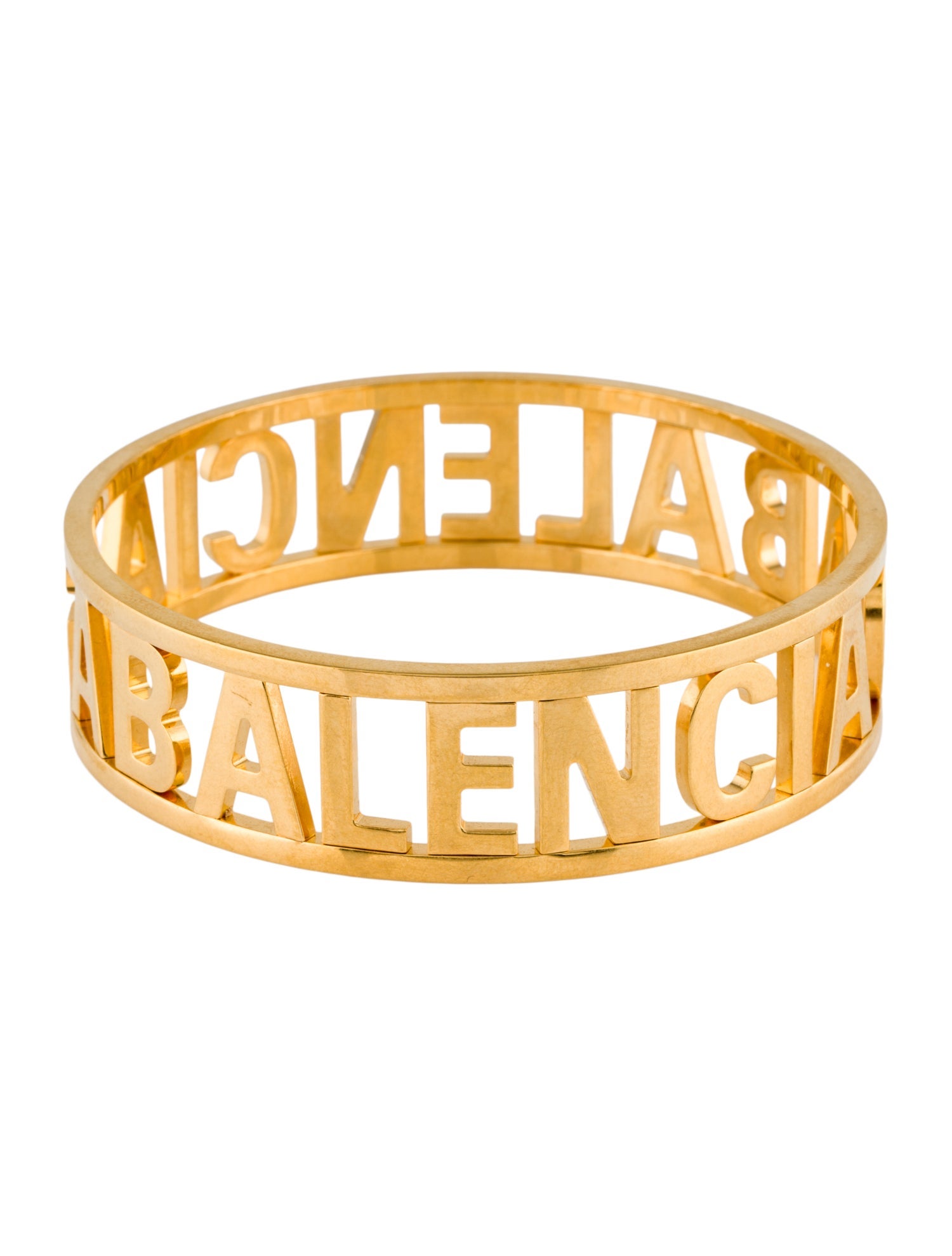 Balenciaga Logo Bangle Bracelet