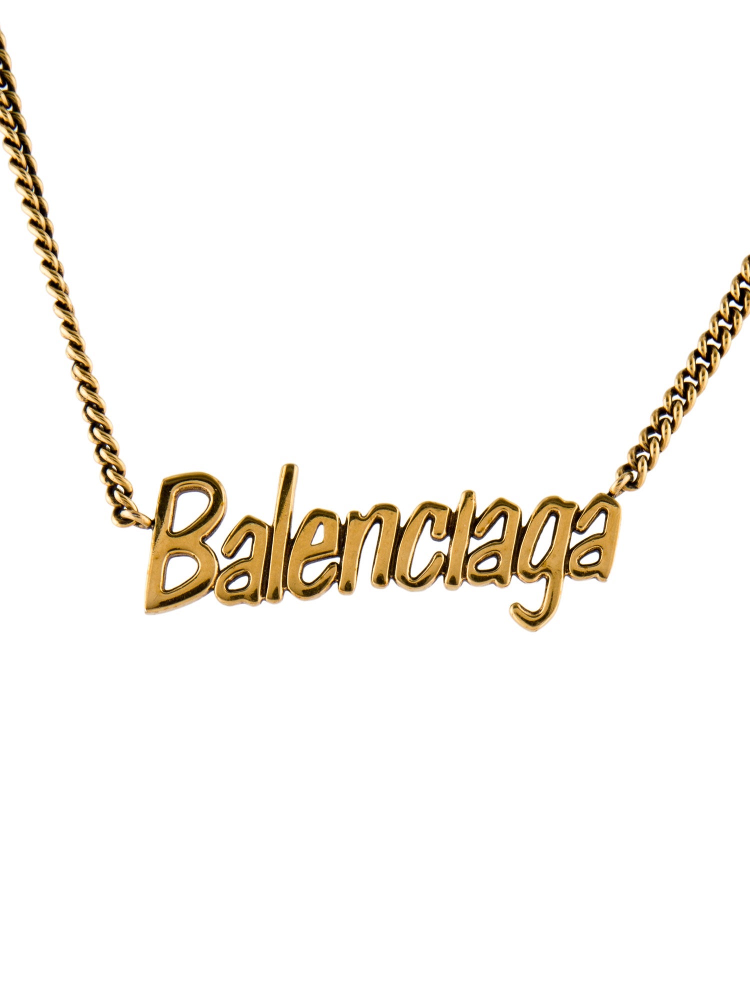 Balenciaga Logo Pendant Necklace