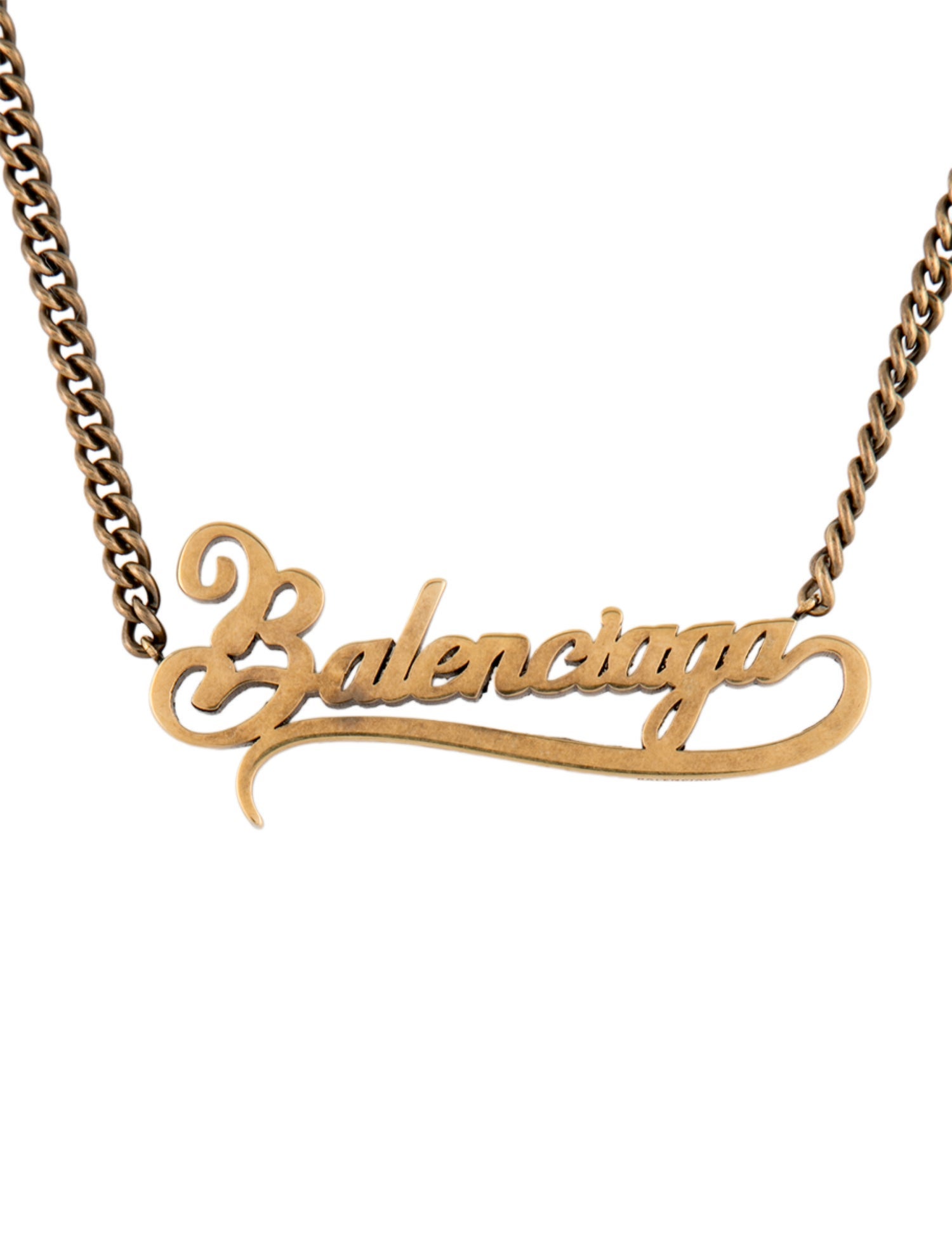 Balenciaga Typo Valentine Pendant Necklace