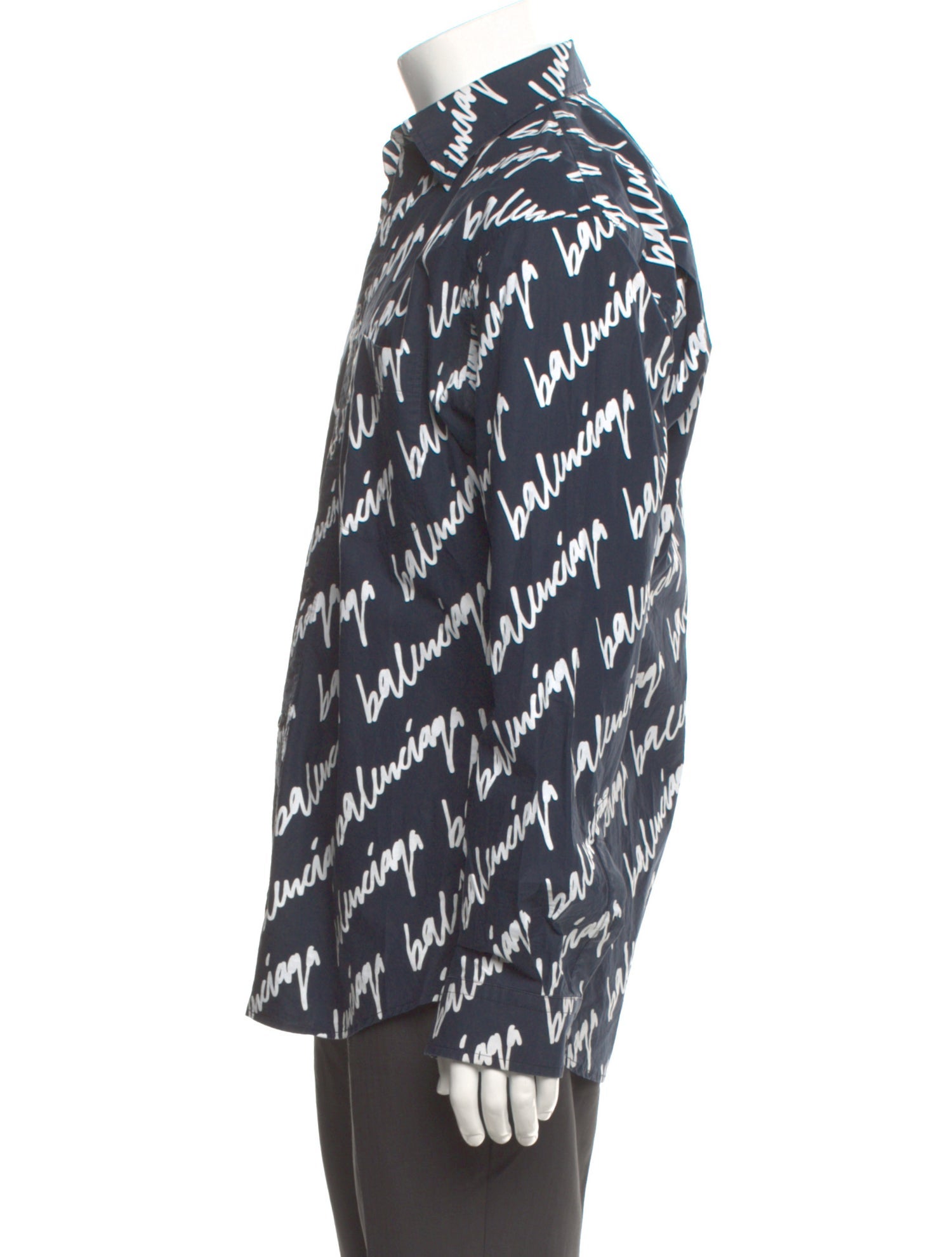 Balenciaga Printed Long Sleeve Shirt