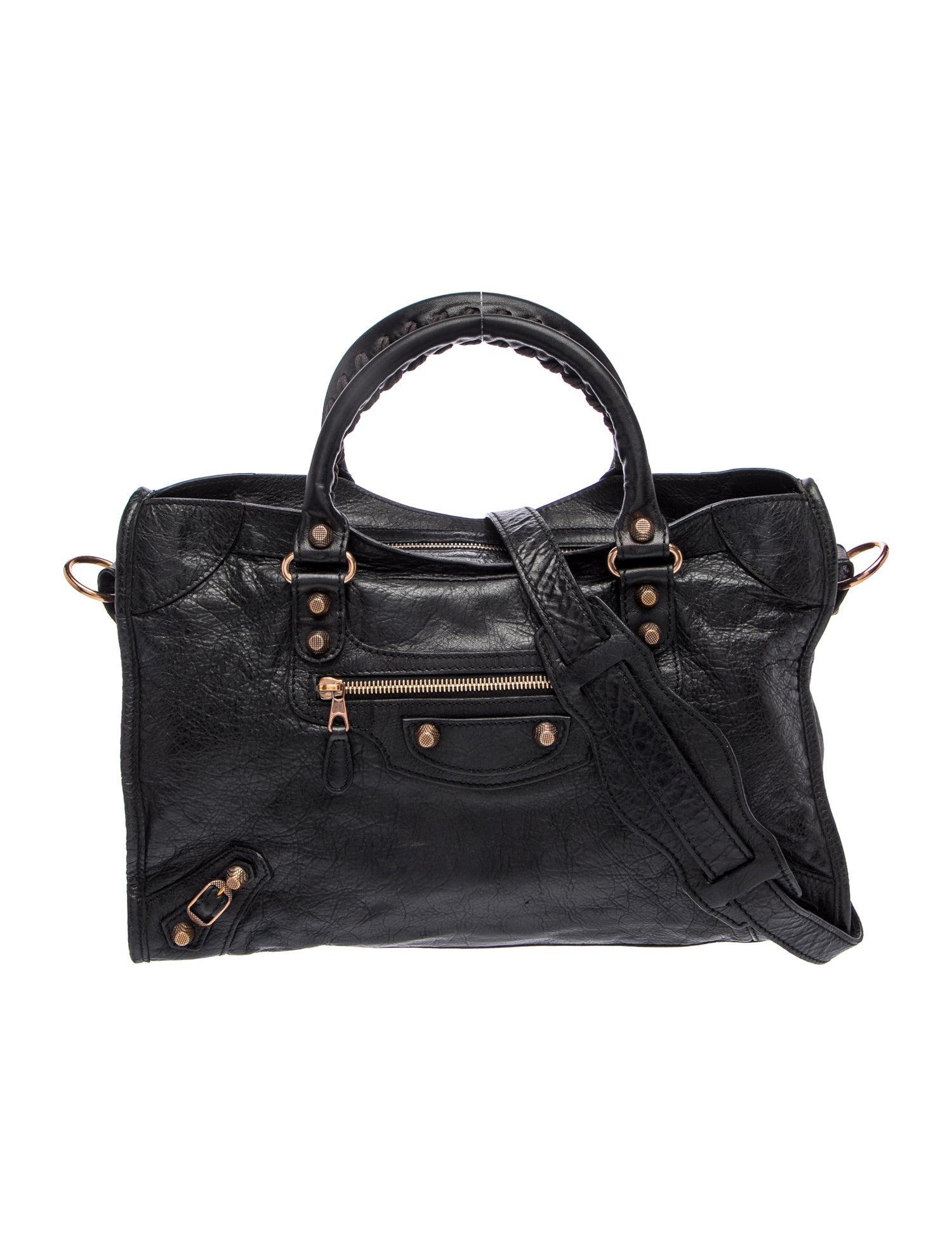 Balenciaga Leather Motocross City Giant Vintage - Black Handle