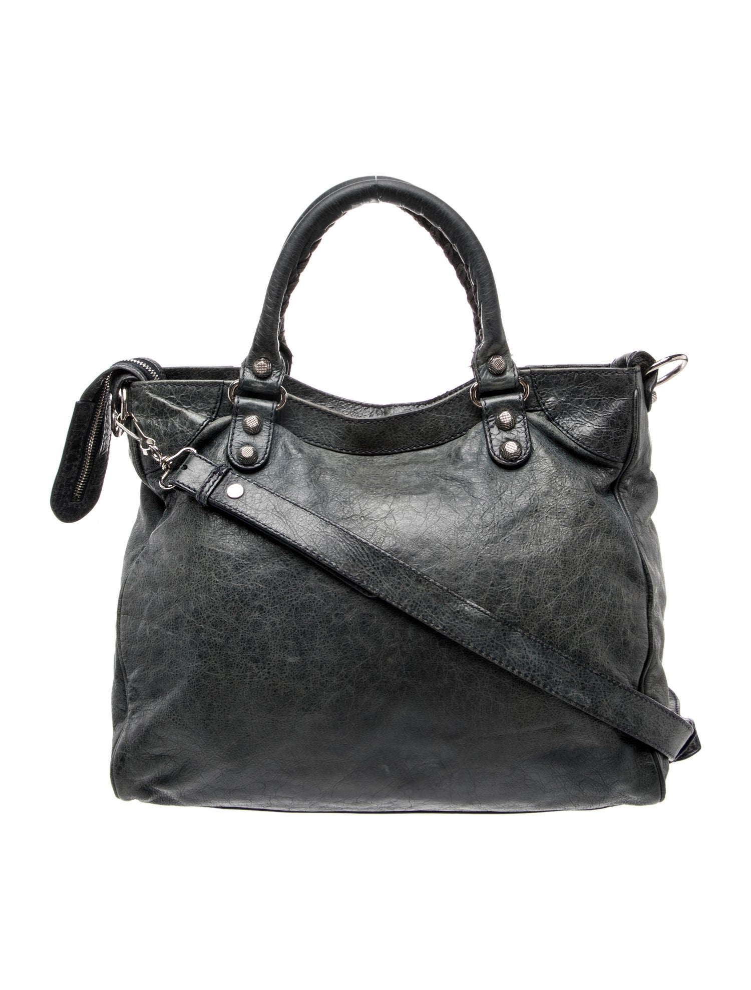 Balenciaga Leather Velo - Grey Handle Bags, Handbags - BAL375706