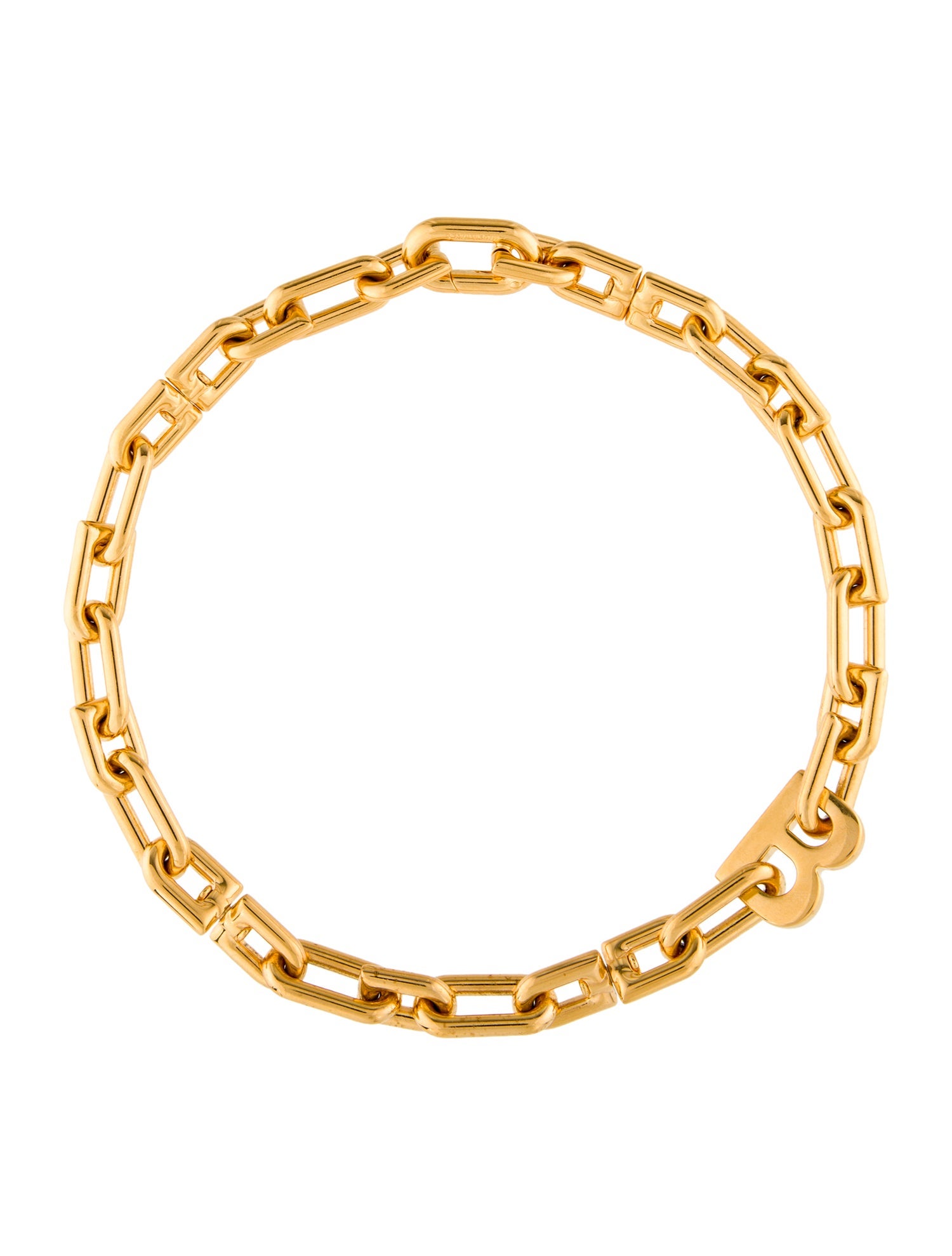 Balenciaga B Chain Thin Collar Necklace