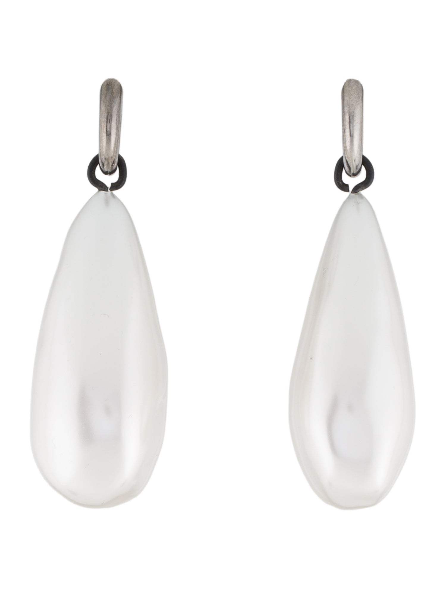 Balenciaga Faux Pearl Palazzo Drop Earrings