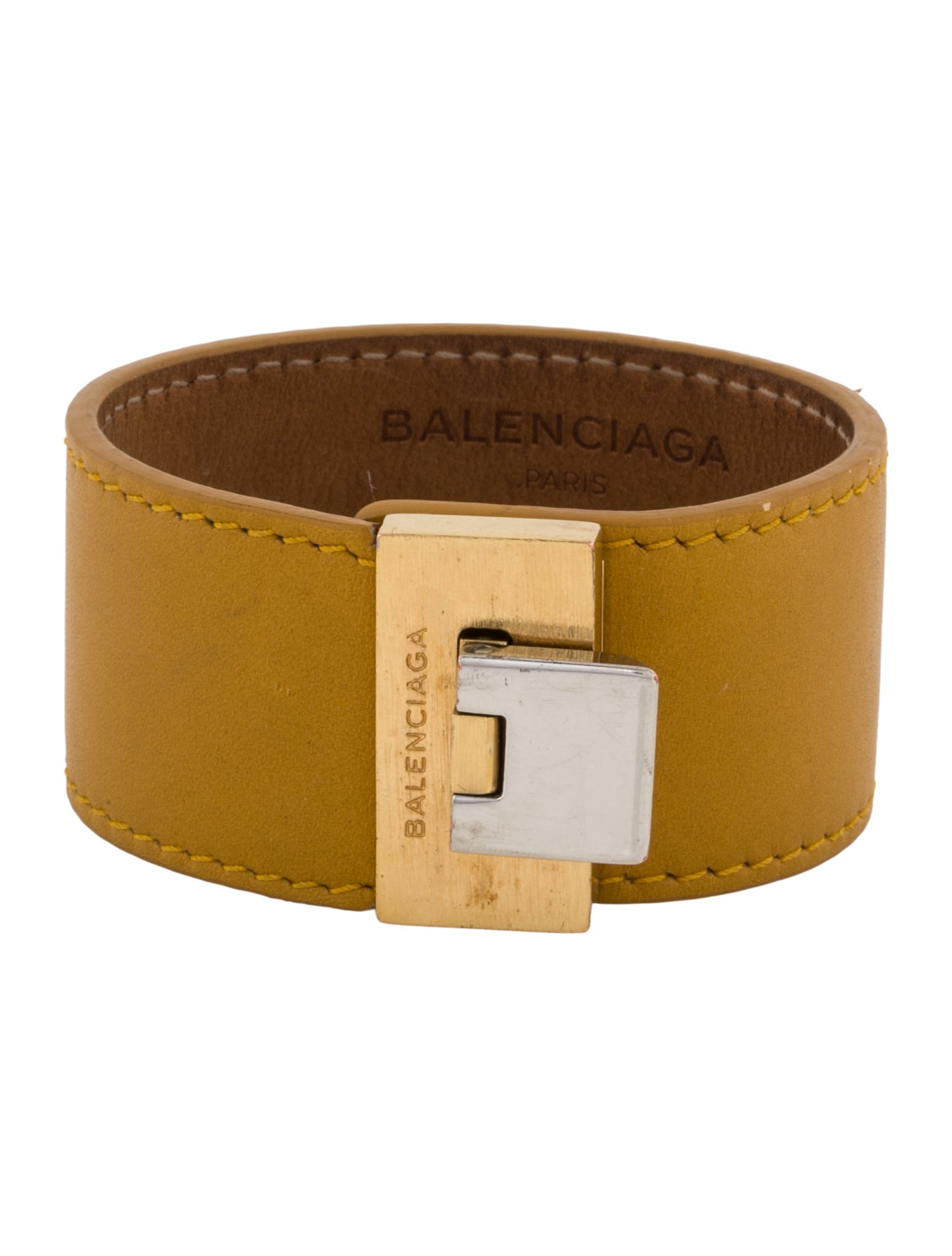 Balenciaga Leather 'Le Dix' Wrap Bracelet