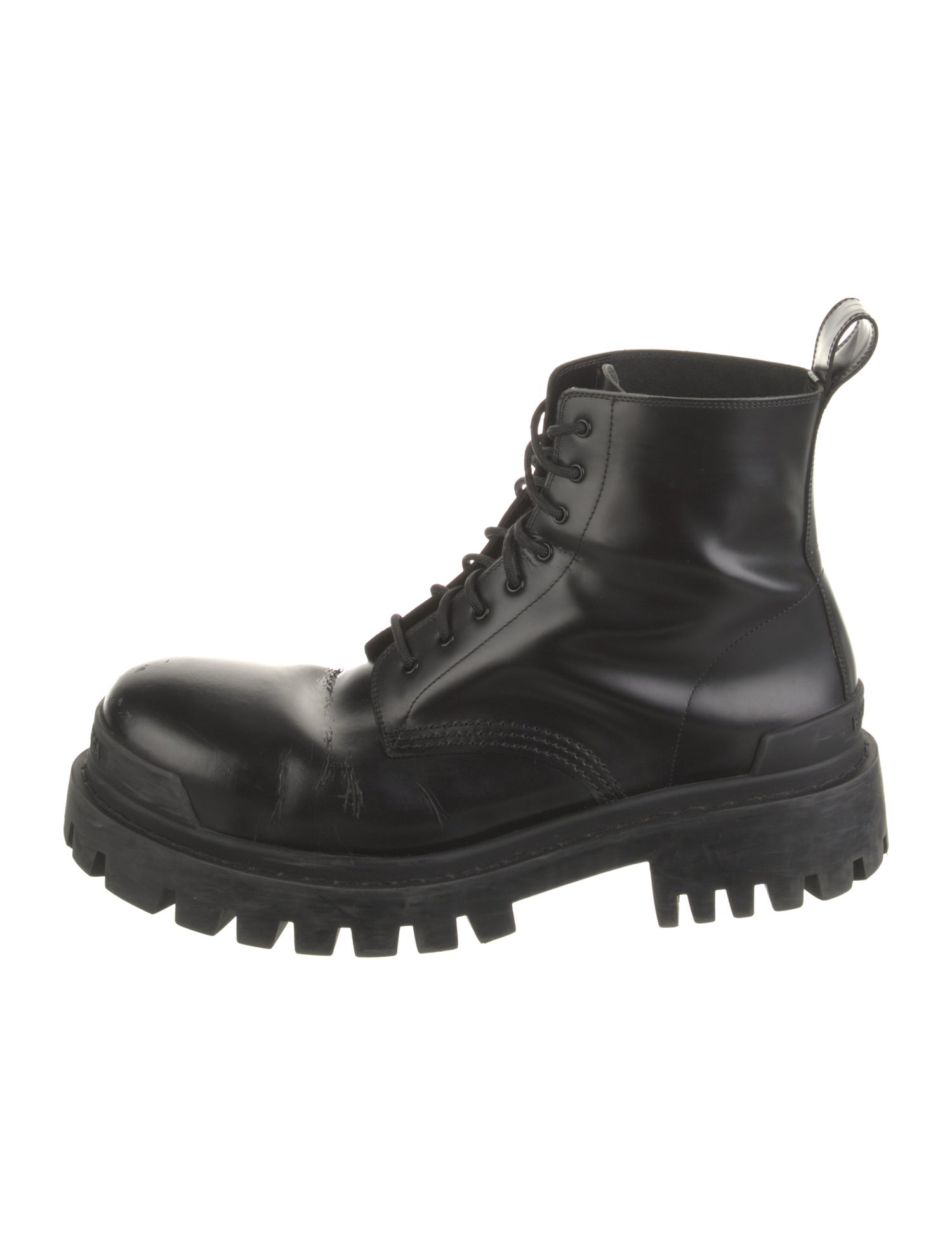 Balenciaga Leather Combat Boots