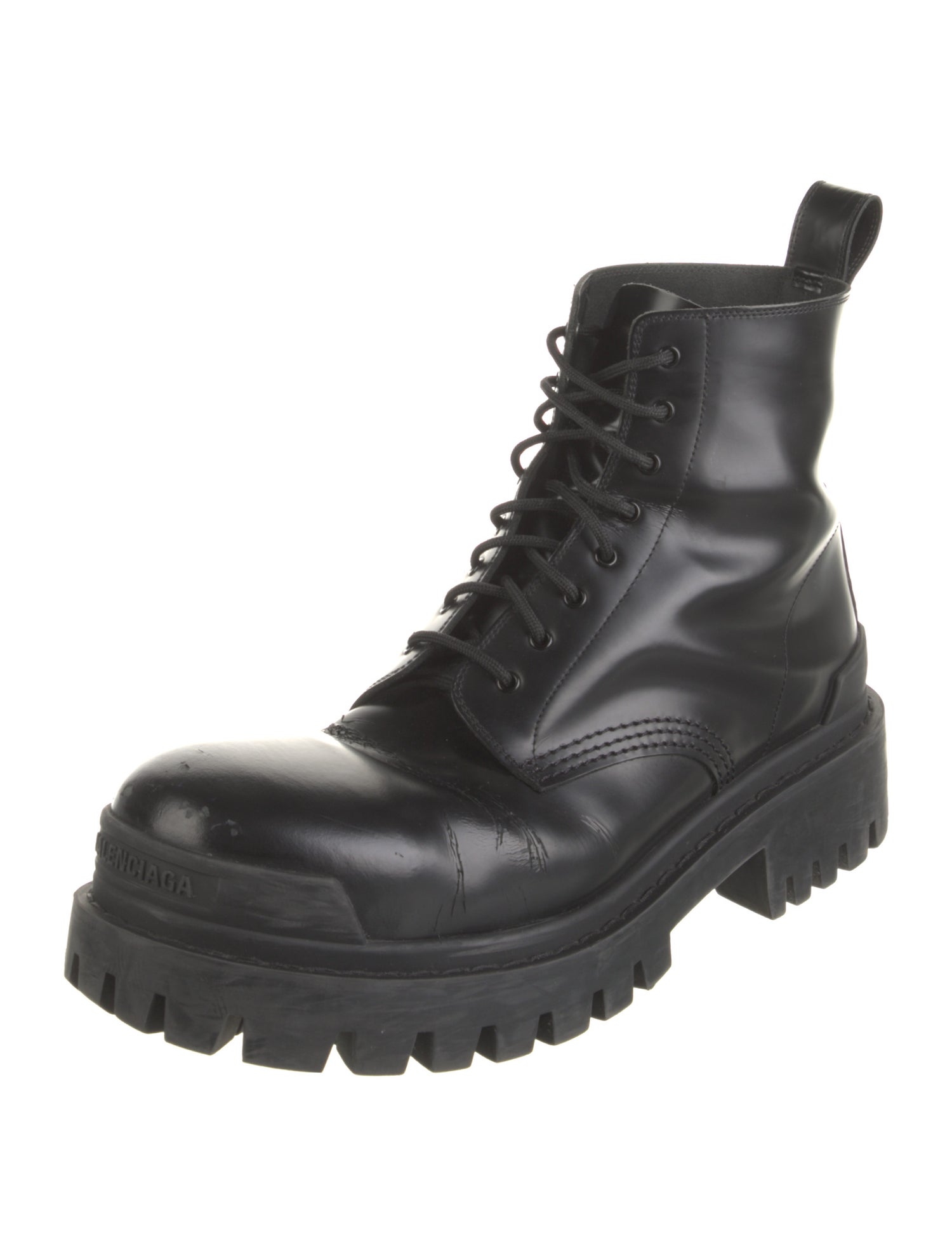 Balenciaga Leather Combat Boots
