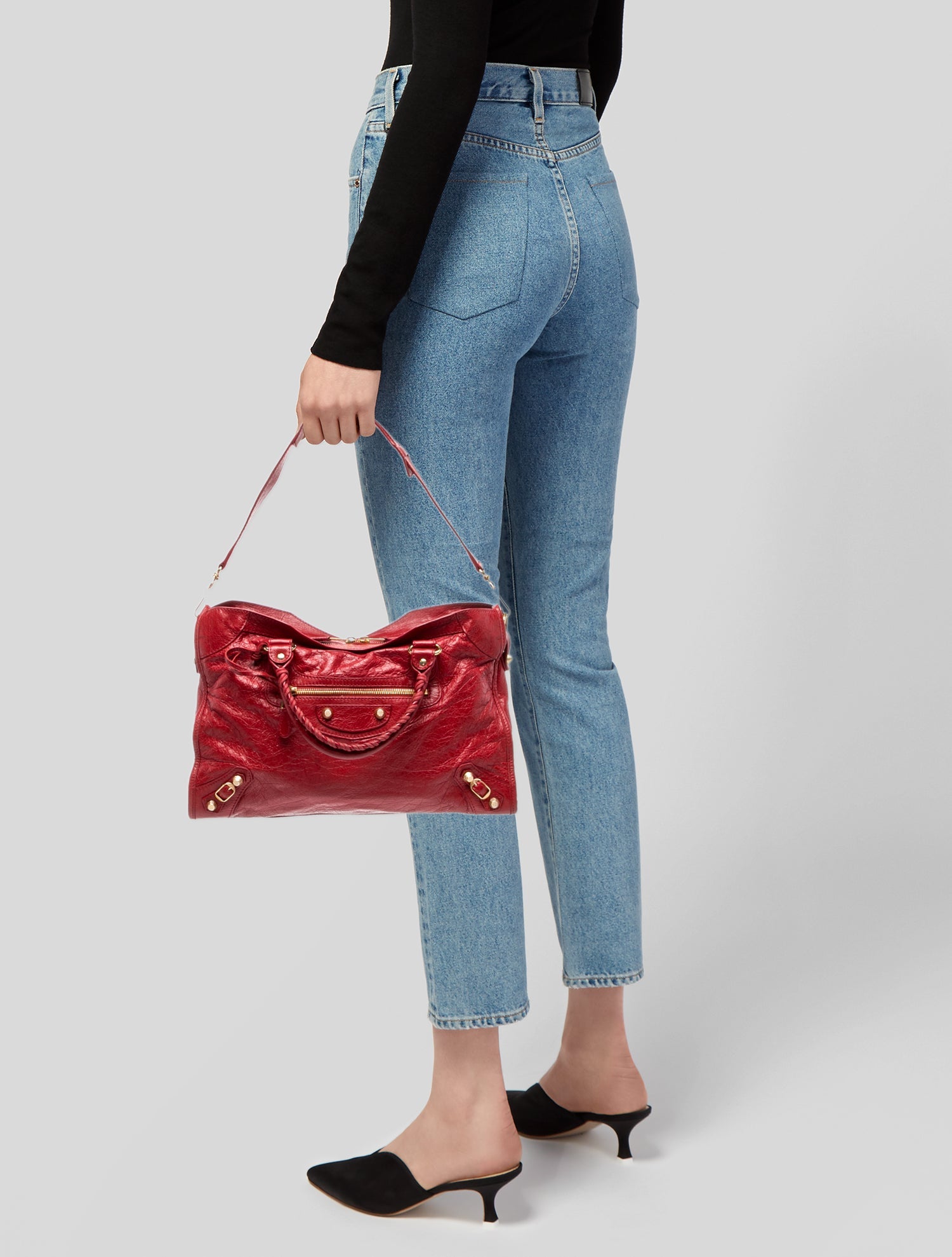 Balenciaga Giant Motocross City Giant 12 - Red Shoulder Bags