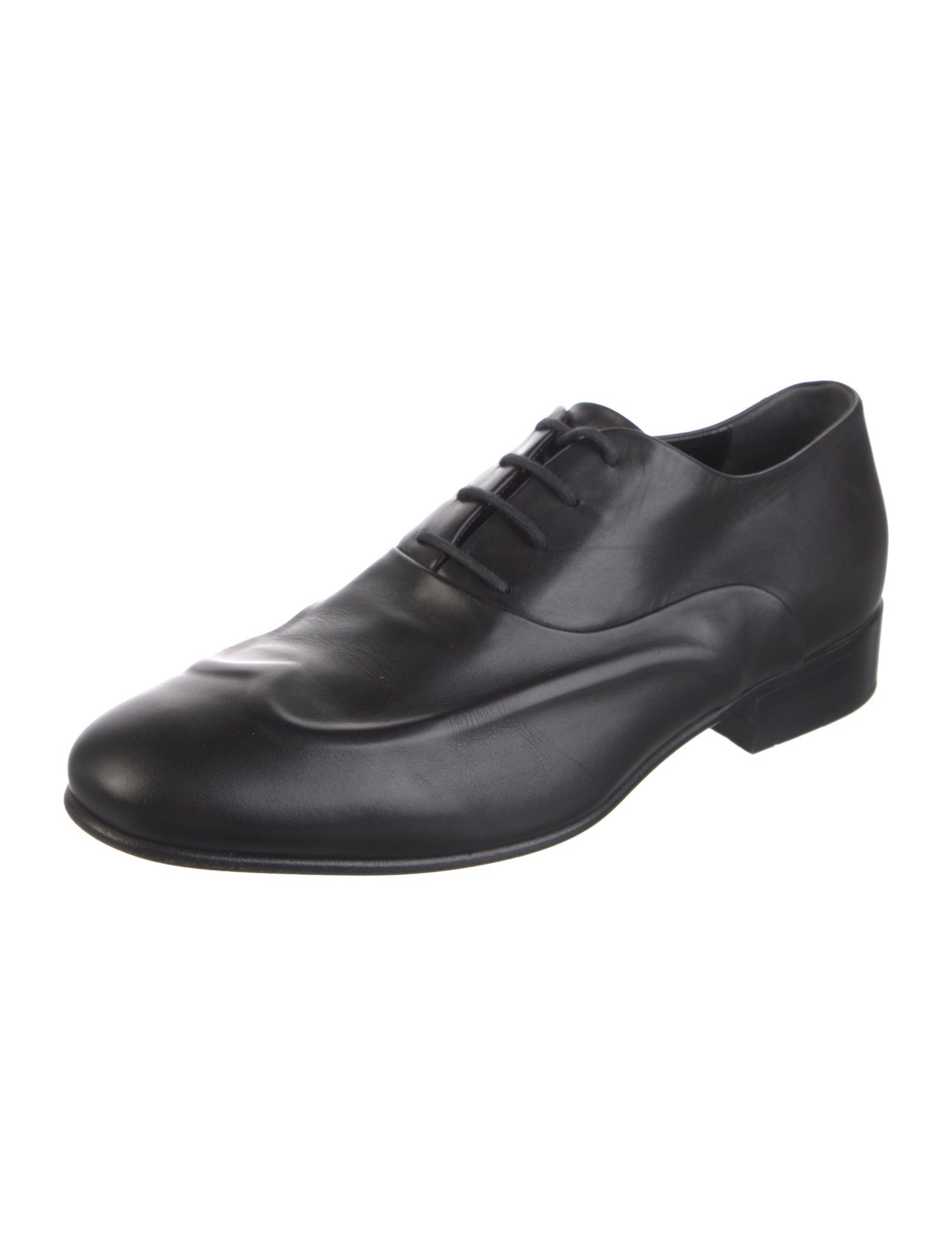 Balenciaga Signature Logo Leather Oxfords